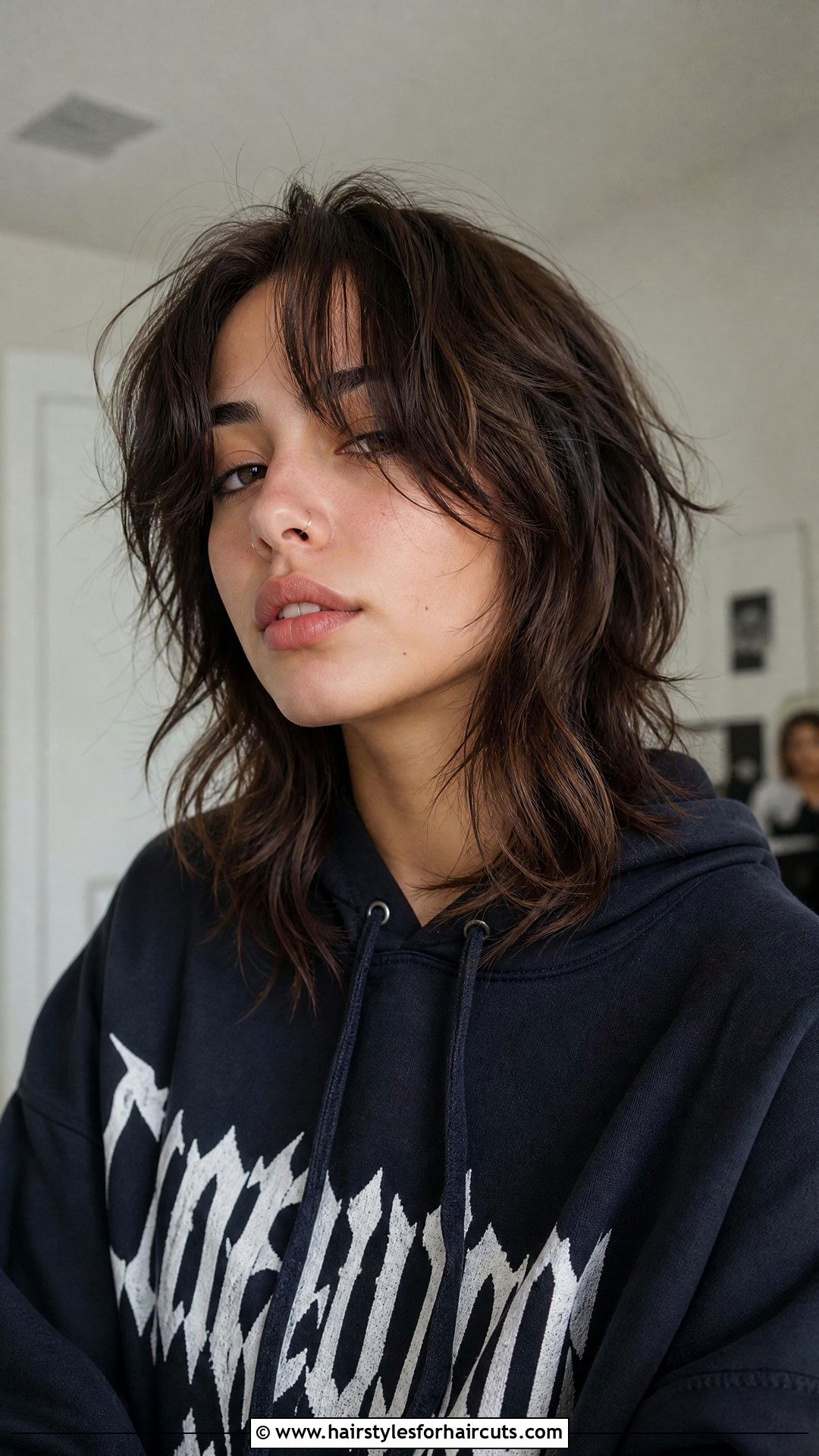 Choppy Layered Haircut With Curtain Bangs - 25 layered haircuts with curtain bangs straight hair - 25 layered haircuts with curtain bangs straight hair