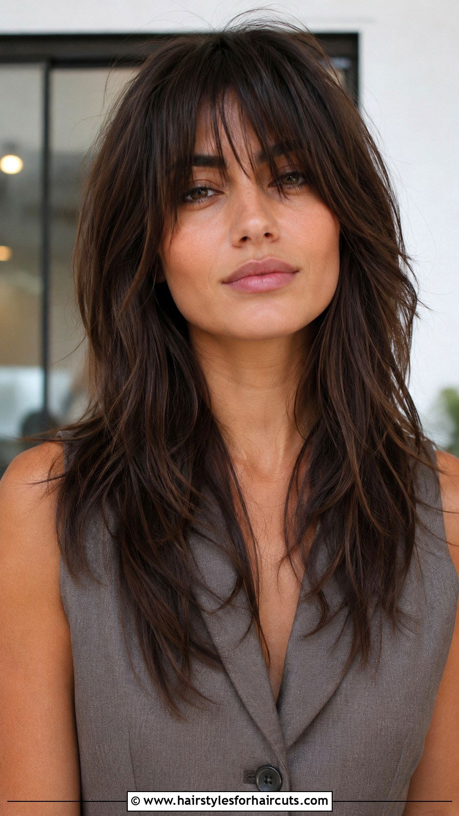 Choppy Layered Long Hair With Fringe - 25 choppy haircuts for long hair - 25 choppy haircuts for long hair
