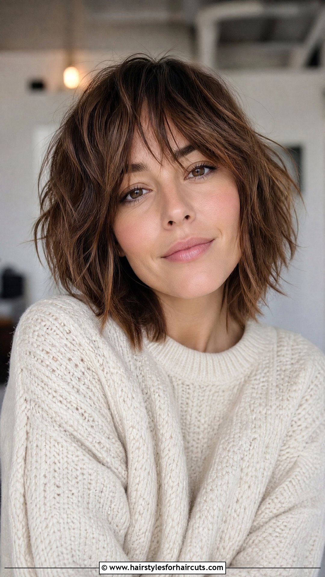 Choppy Layered Medium Haircut - 25 medium haircuts for older women - 25 medium haircuts for older women