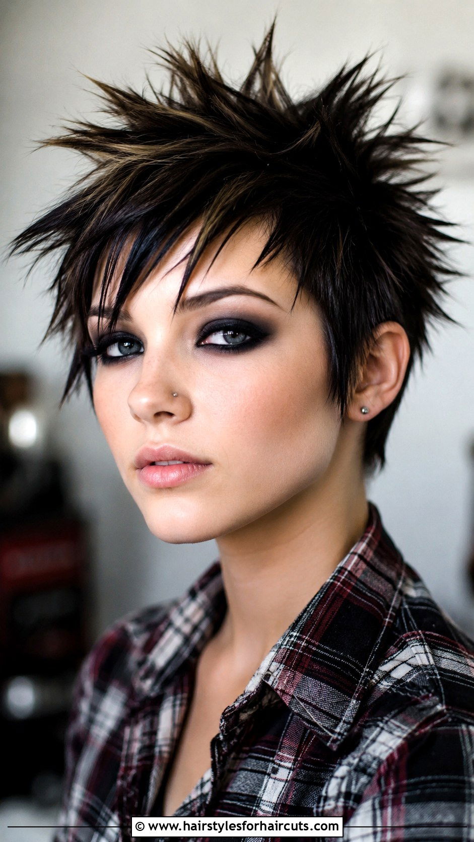 Choppy Layered Punk Girl Haircut - 25 punk girl hairstyles - 25 punk girl hairstyles