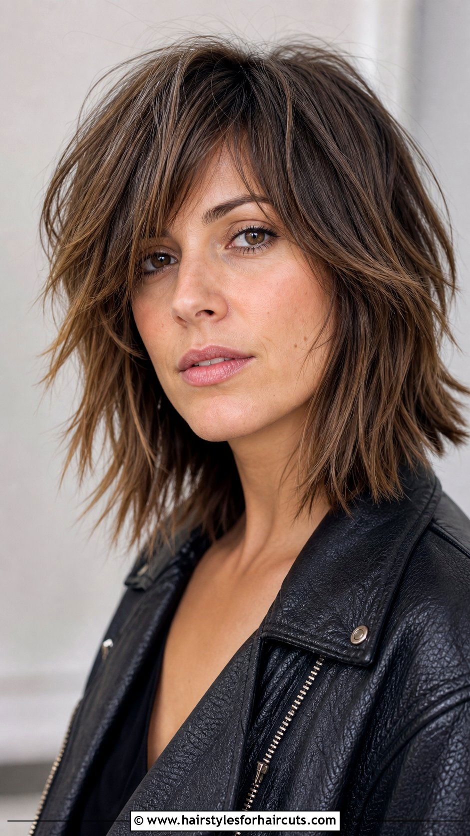 Choppy Layered Shoulder Length Haircut - 25 shoulder length haircuts for women over 50 - 25 shoulder length haircuts for women over 50