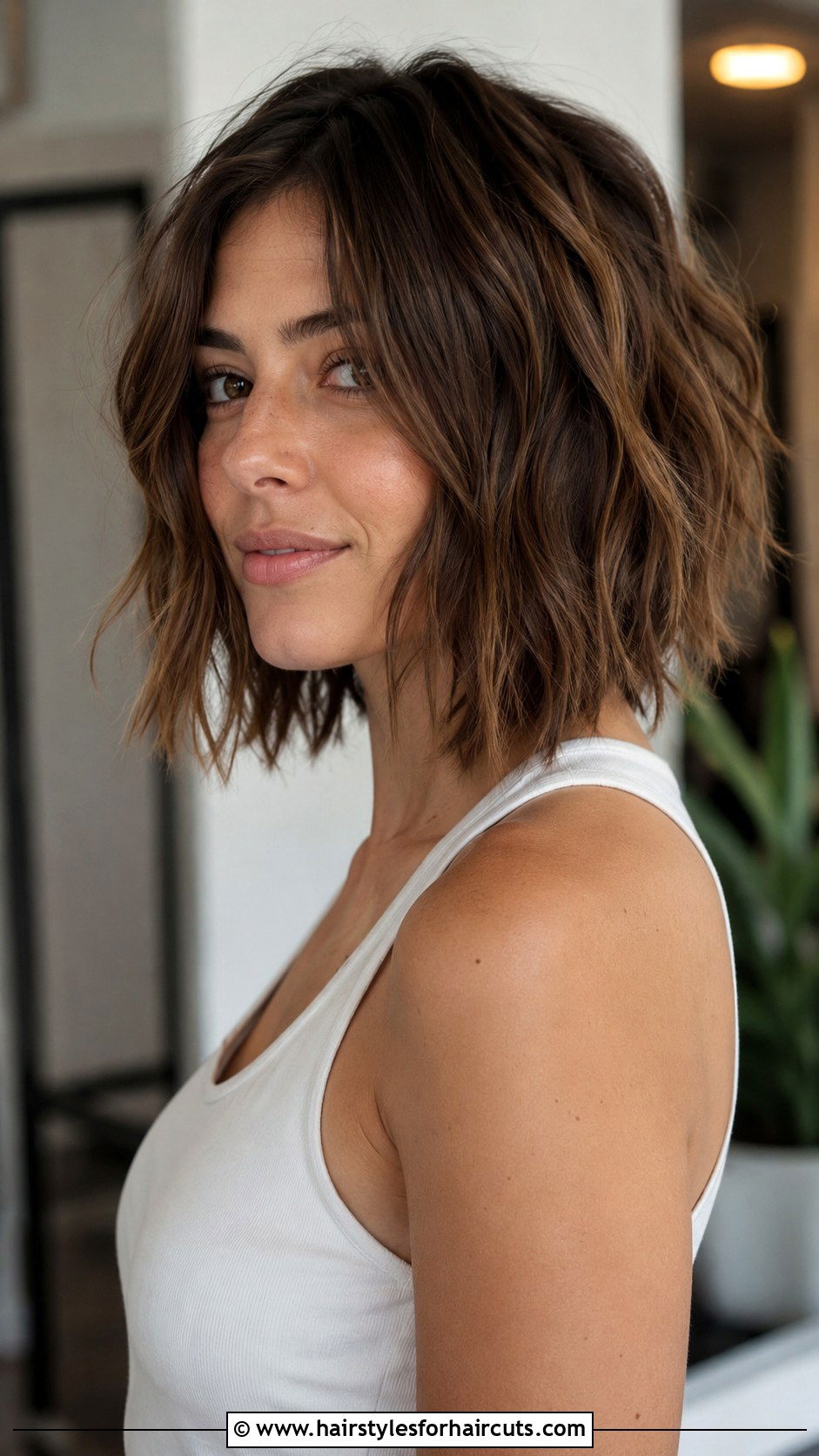 Choppy Lob - 25 medium short haircuts for indian hair - 25 medium short haircuts for indian hair