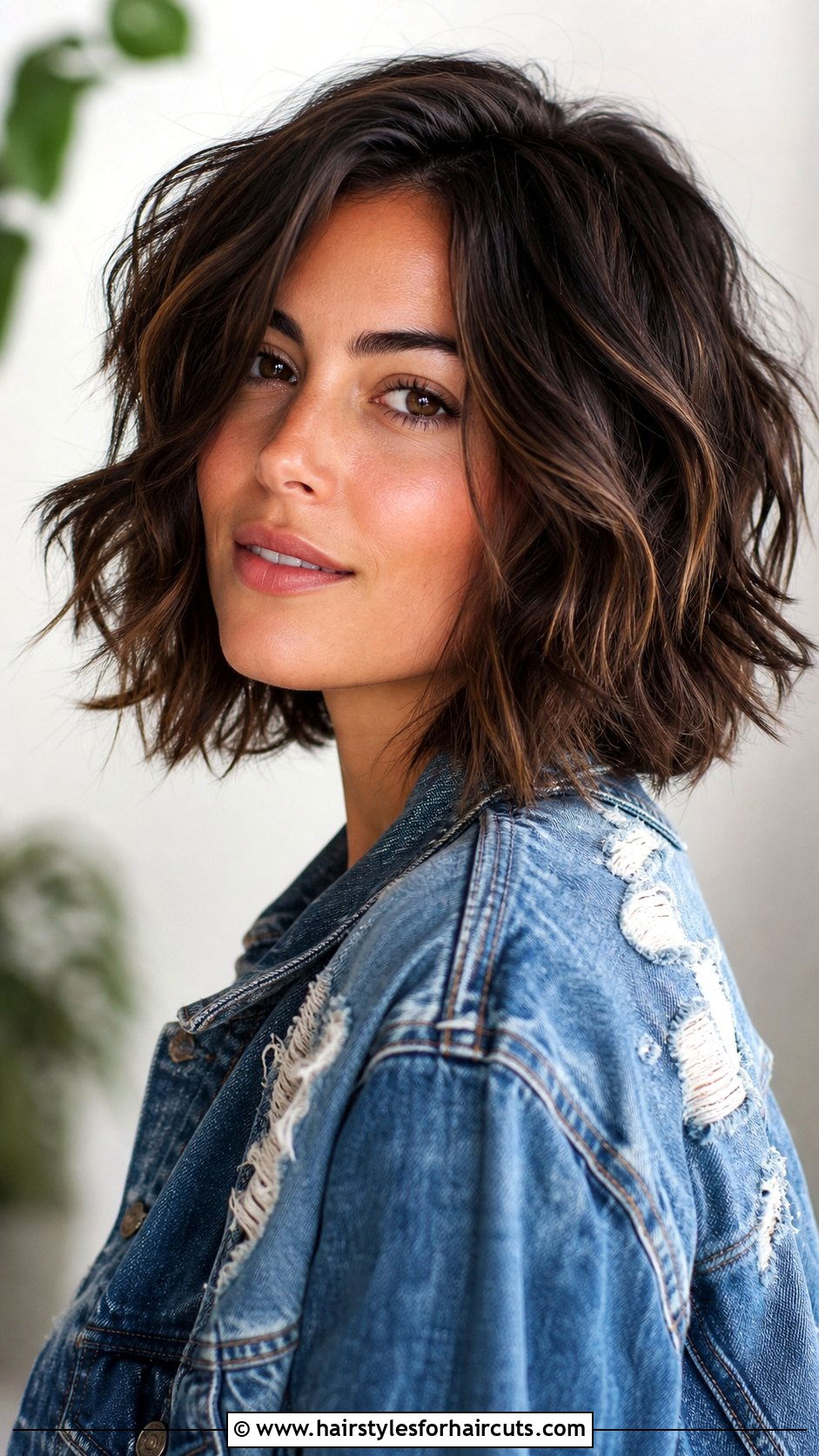 Choppy Lob For Loose Curls - 25 haircuts for loose curly hair - 25 haircuts for loose curly hair