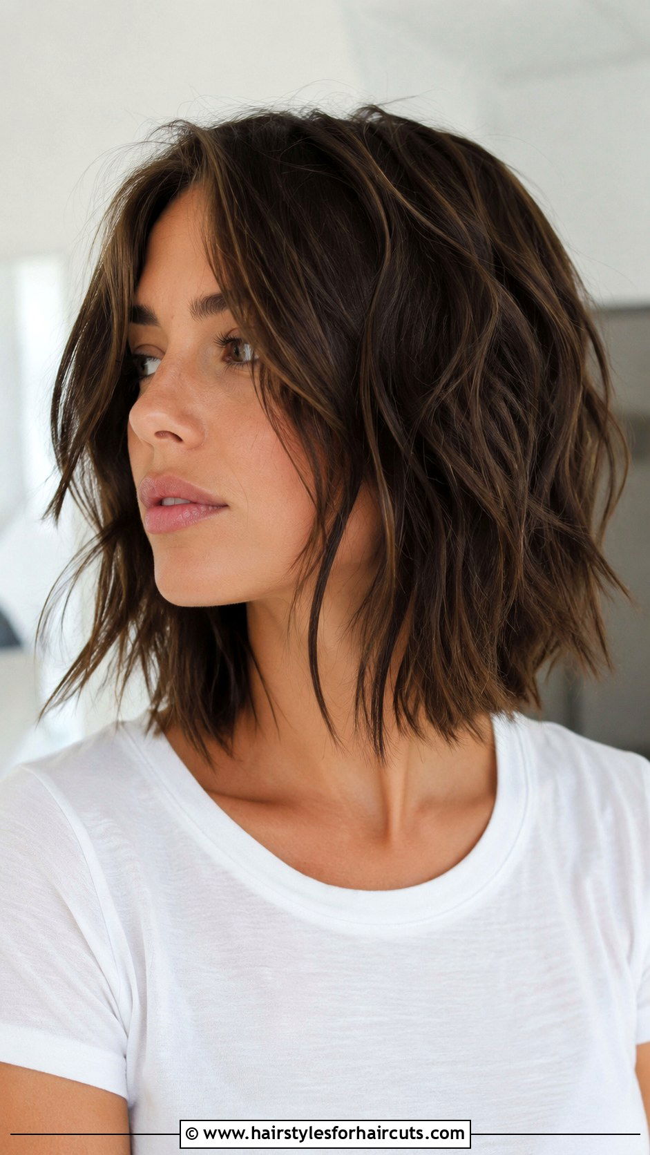 Choppy Lob Haircut - 25 choppy hairstyles for thick hair - 25 choppy hairstyles for thick hair