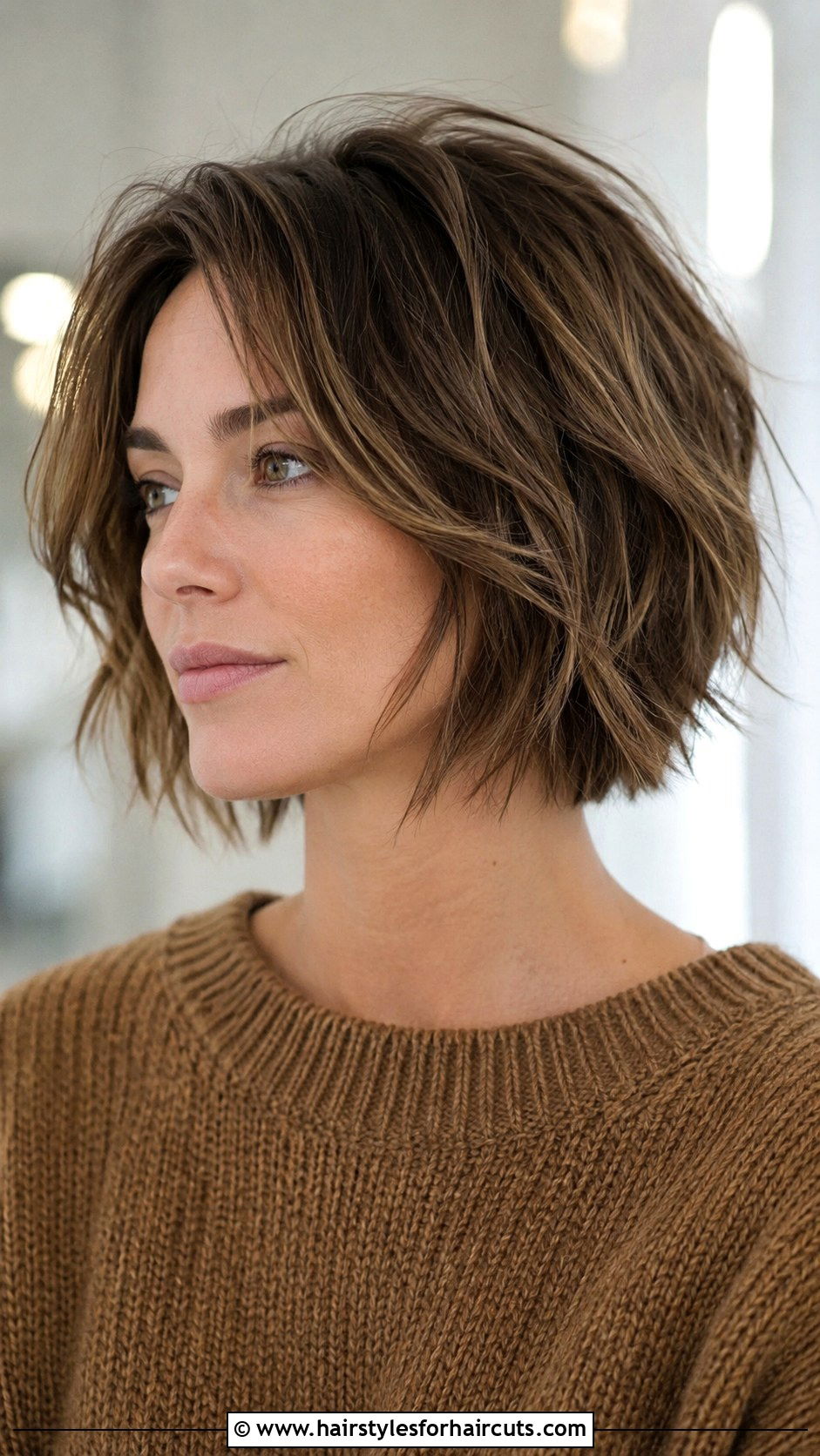 Choppy Lob Haircut - 25 hair thinning hairstyles - 25 hair thinning hairstyles