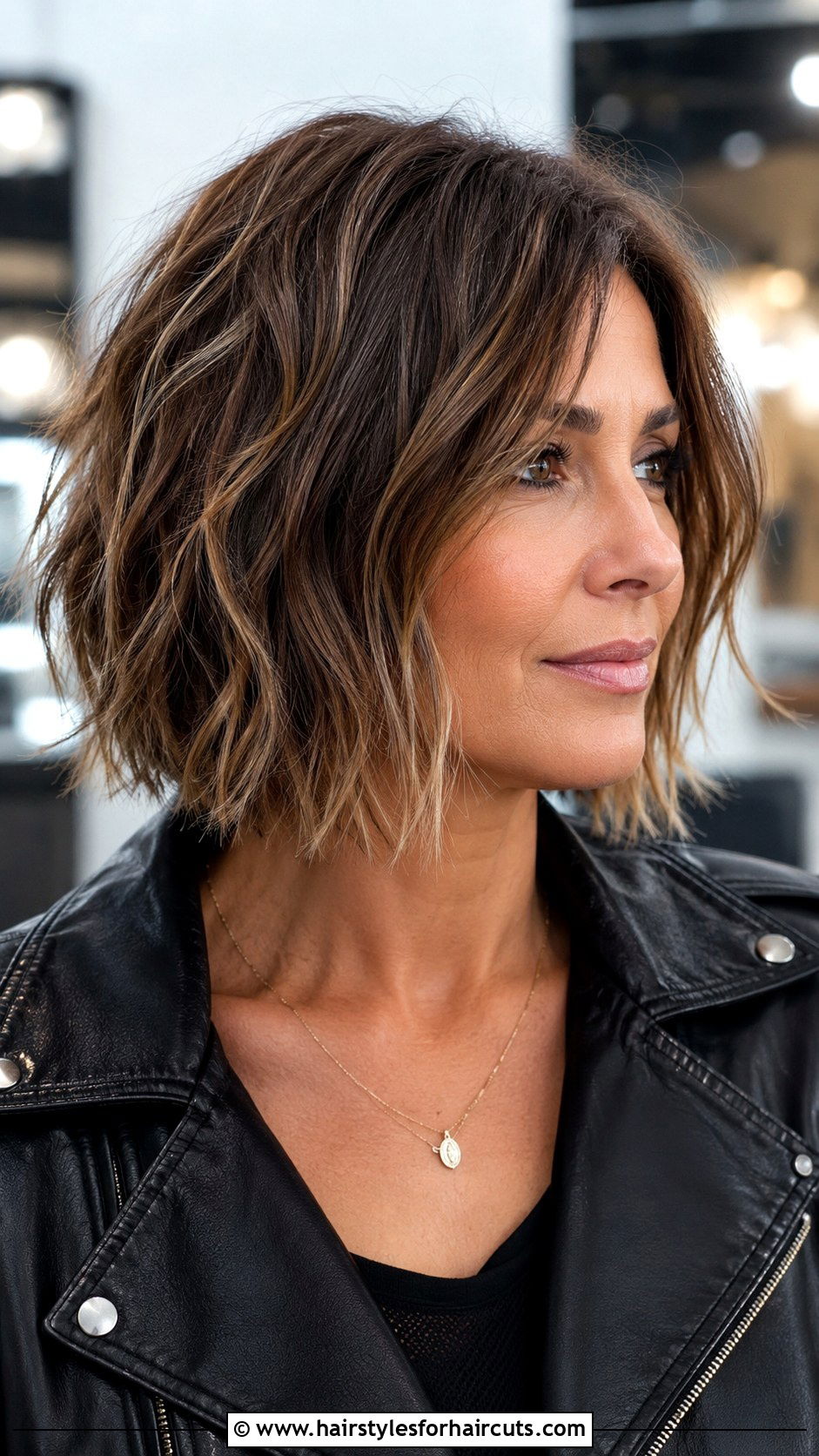 Choppy Lob Haircut - 25 haircuts for women over 40 - 25 haircuts for women over 40