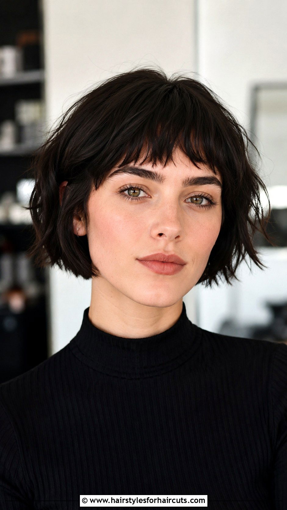 Choppy Micro Bang Bob - 25 choppy hairstyles for thick hair - 25 choppy hairstyles for thick hair