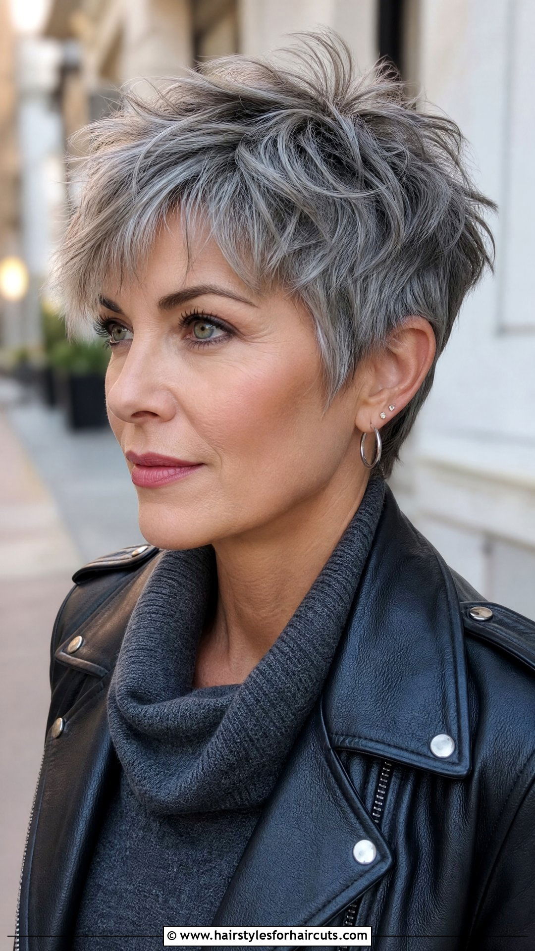 Choppy Pixie Shag Grey Hair - 25 short shaggy hairstyles for grey hair - 25 short shaggy hairstyles for grey hair