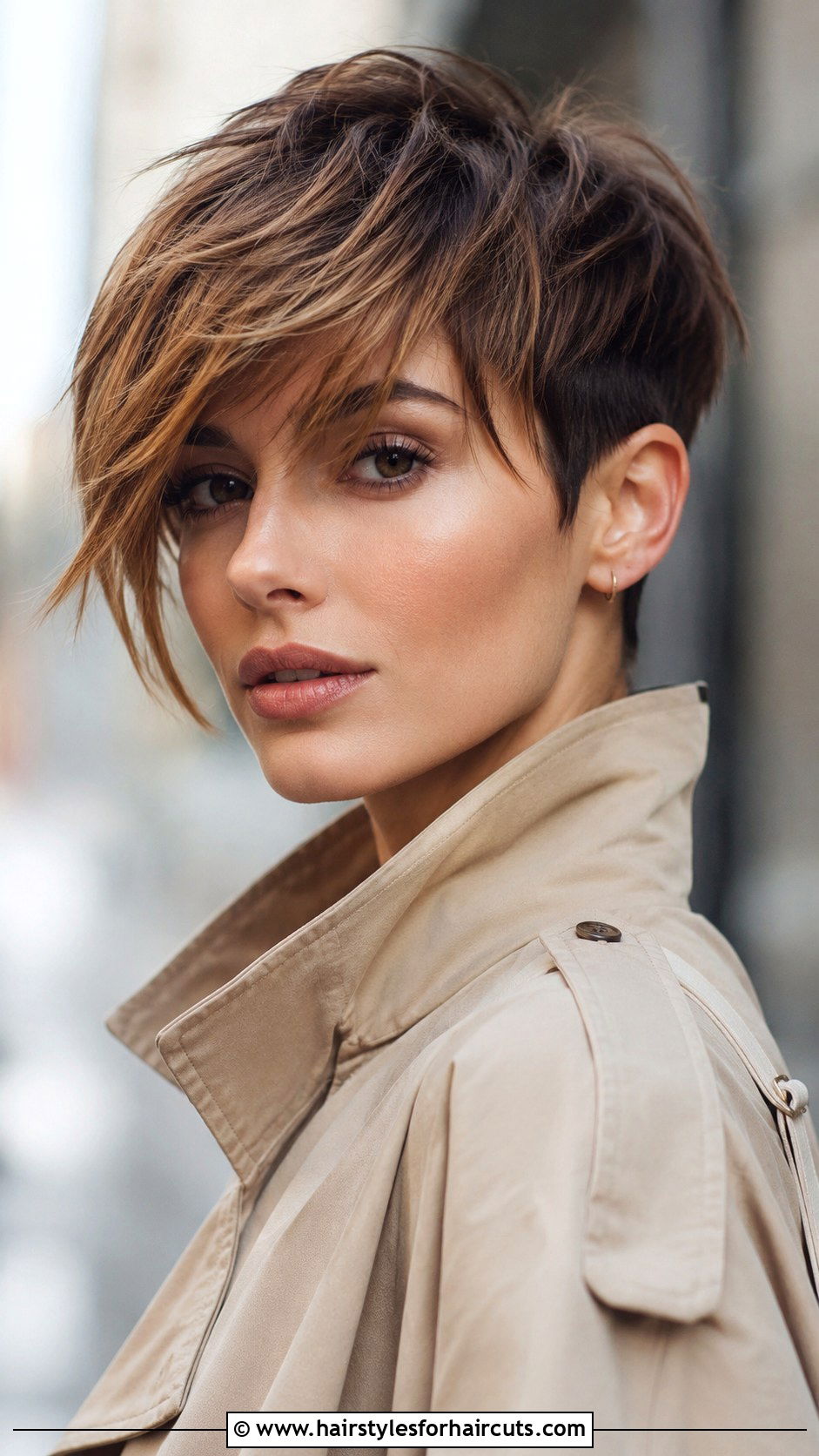 Choppy Pixie With Long Bangs - 25 haircuts for big heads - 25 haircuts for big heads