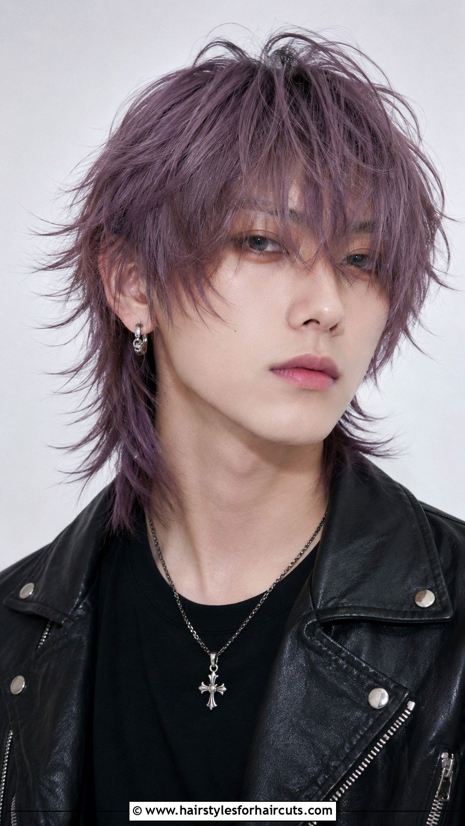 Choppy Purple Wolf Cut Anime Hair - 25 anime boy hairstyles - 25 anime boy hairstyles