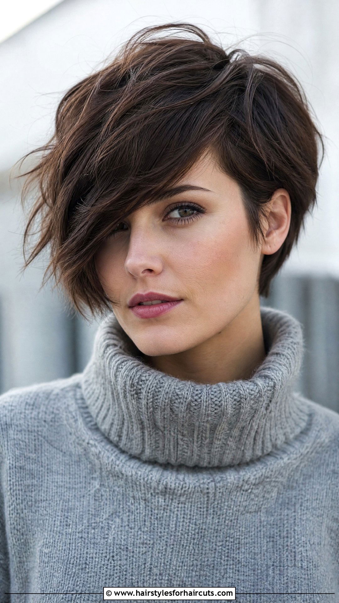 Choppy Short Hair With Side Swept Bangs - 25 choppy short haircuts - 25 choppy short haircuts