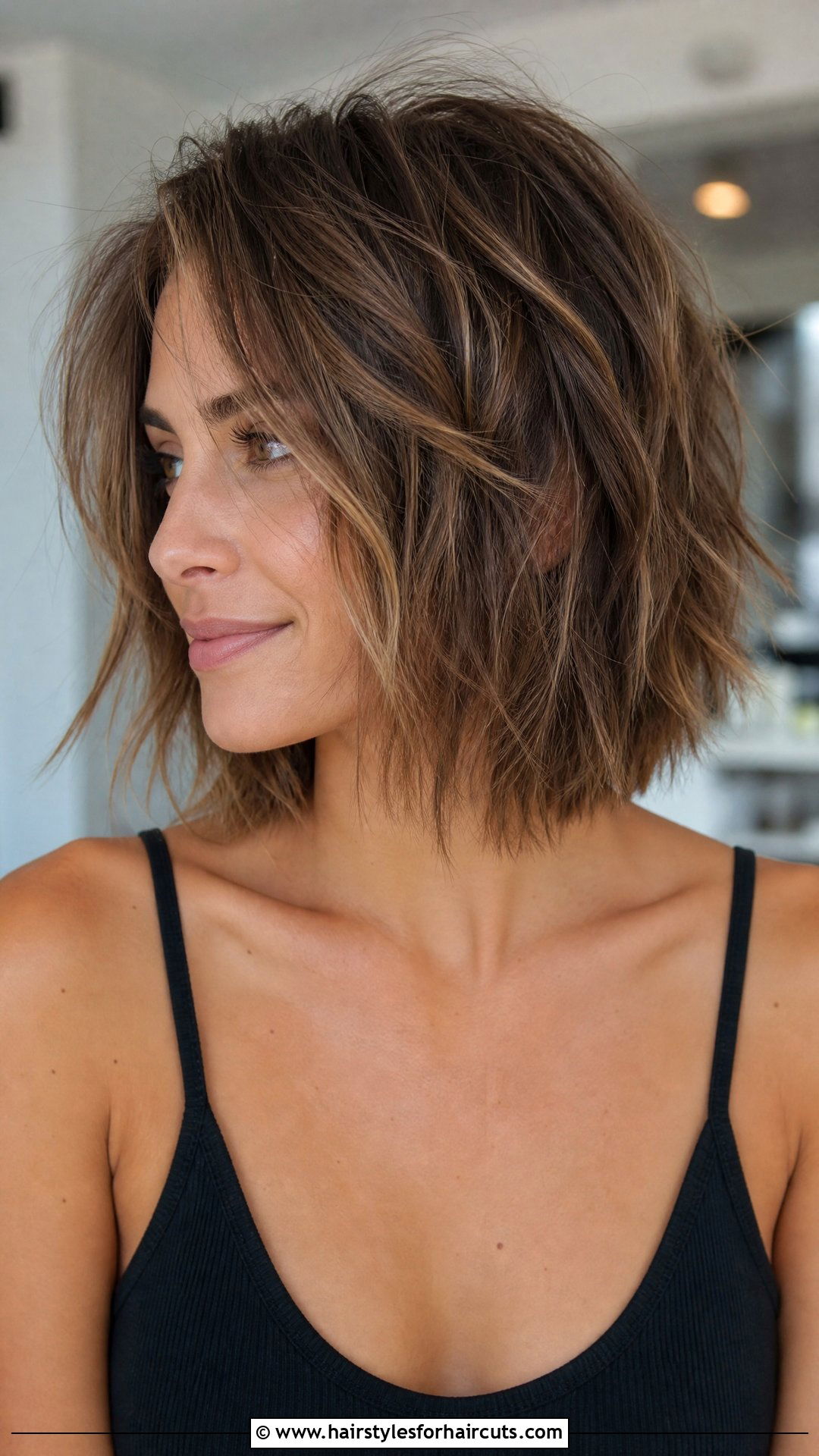 Choppy Shoulder Length Lob - 25 shoulder length haircuts for women over 60 - 25 shoulder length haircuts for women over 60