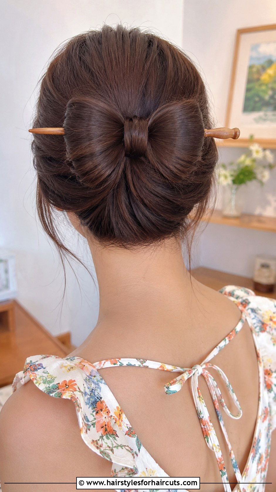 Chopstick Bow Bun - 25 chopstick hairstyles - 25 chopstick hairstyles
