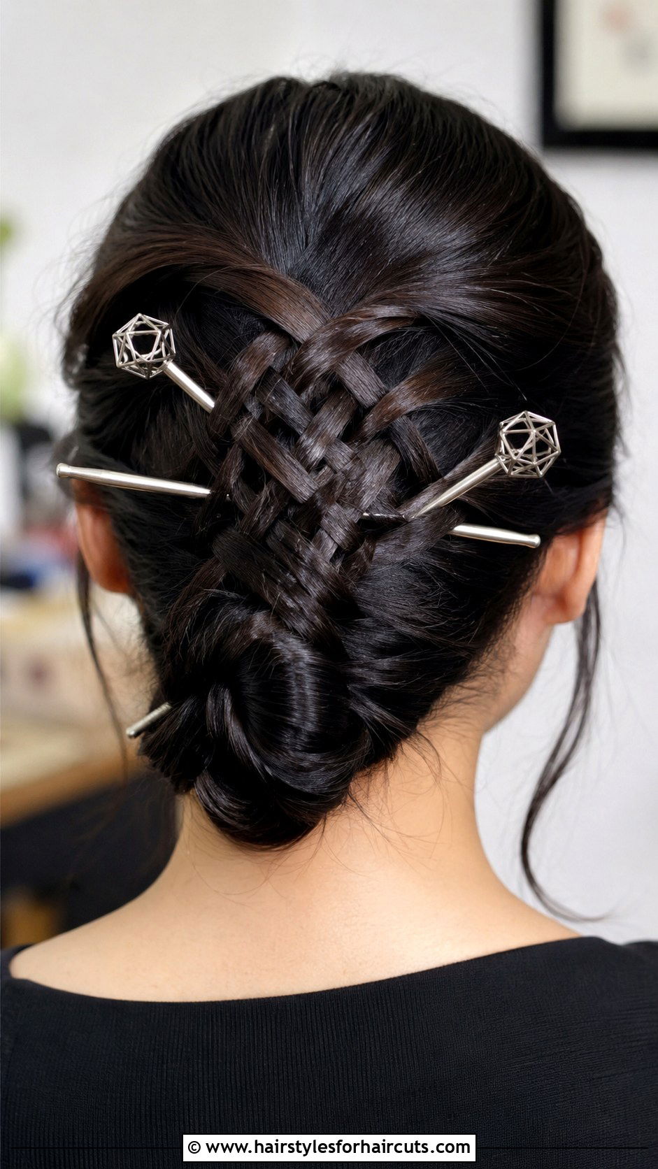 Chopstick Criss Cross Updo - 25 chopstick hairstyles long hair - 25 chopstick hairstyles long hair