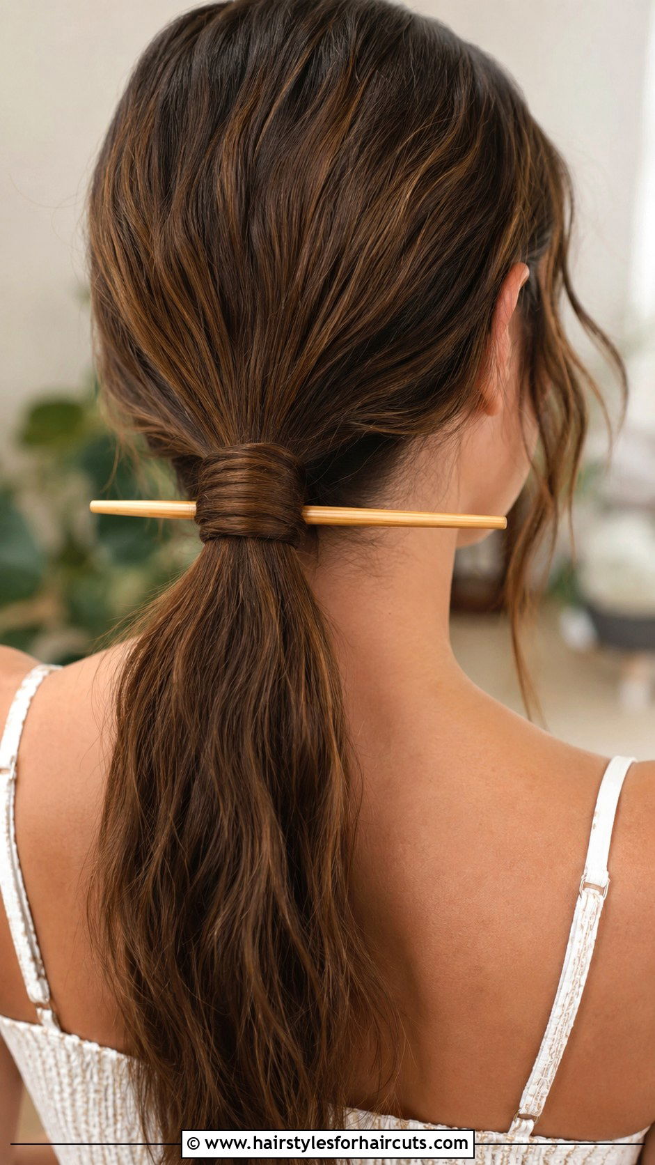 Chopstick Ponytail Wrap - 25 chopstick hairstyles long hair - 25 chopstick hairstyles long hair