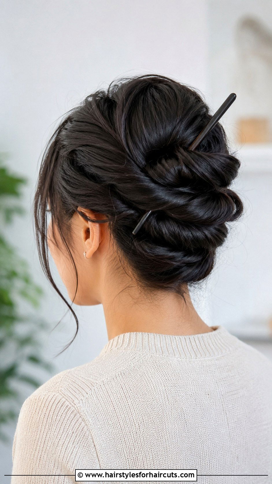 Chopstick Triple Twist Updo - 25 chopstick hairstyles - 25 chopstick hairstyles