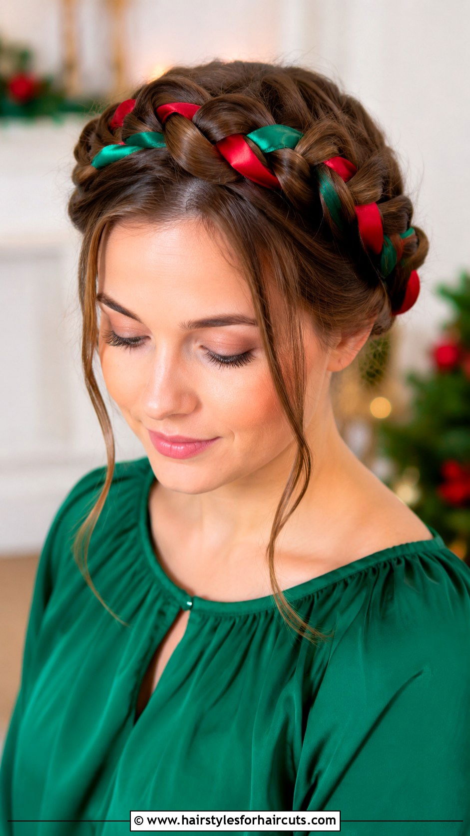 Christmas Tree Crown Braid - 25 christmas tree hairstyles - 25 christmas tree hairstyles