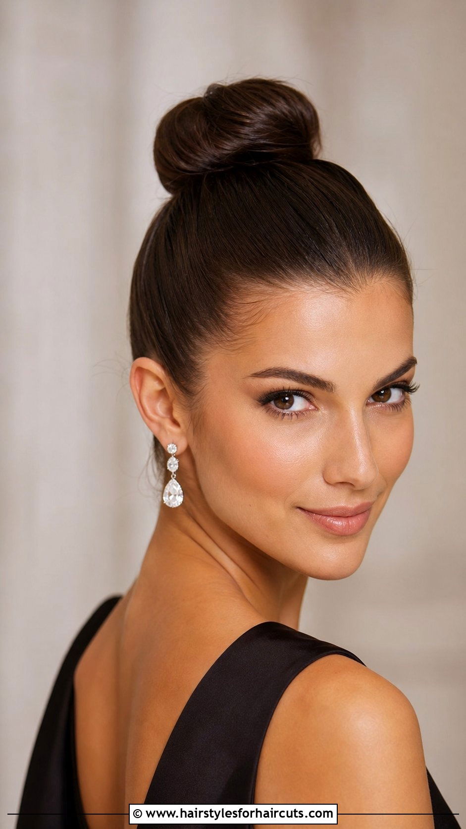 Classic Ballerina Bun - 25 wedding hairstyles for shoulder length straight hair - 25 wedding hairstyles for shoulder length straight hair