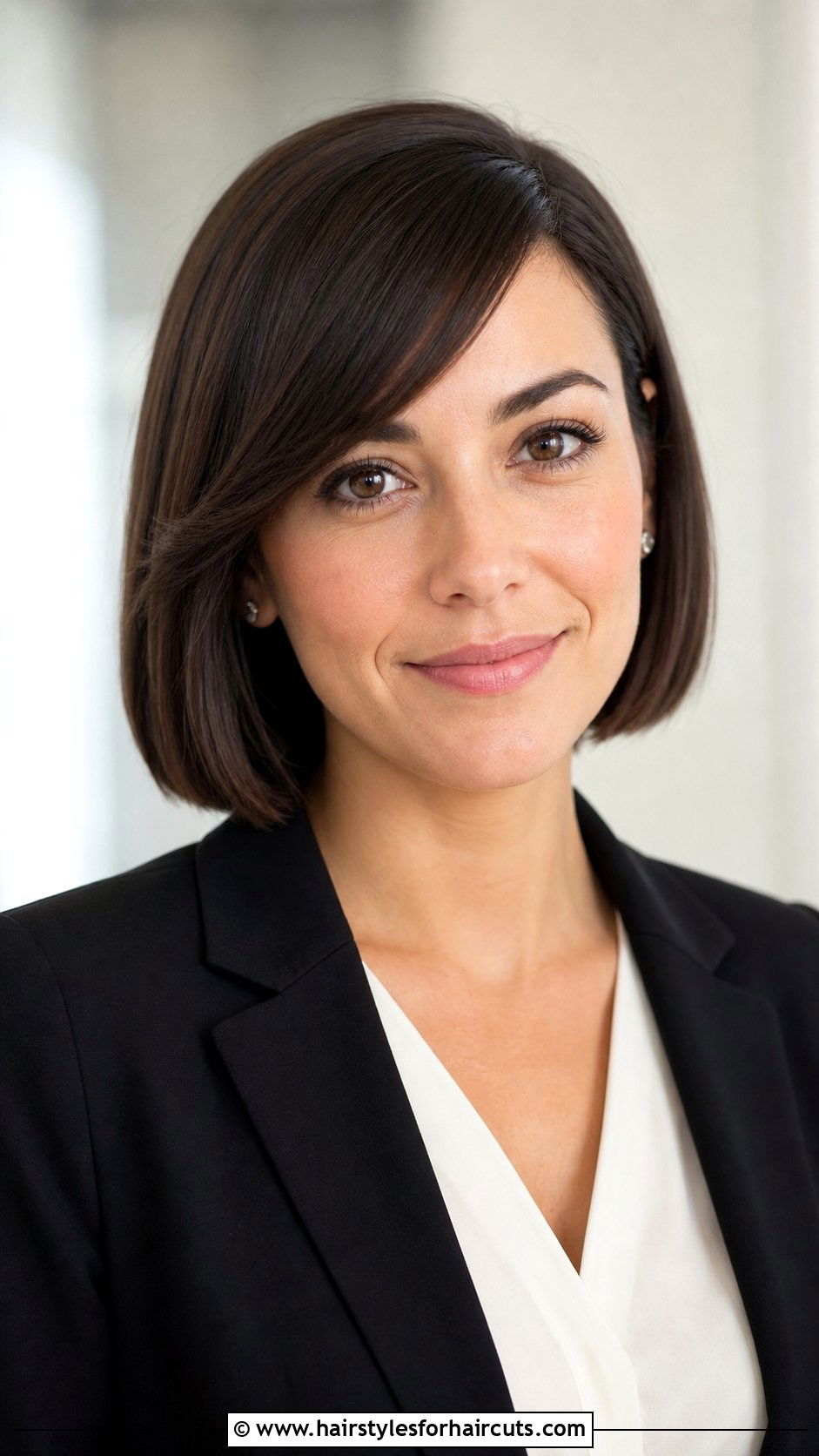 Classic Bob With Side Swept Fringe - 25 haircuts for thinning front hair - 25 haircuts for thinning front hair