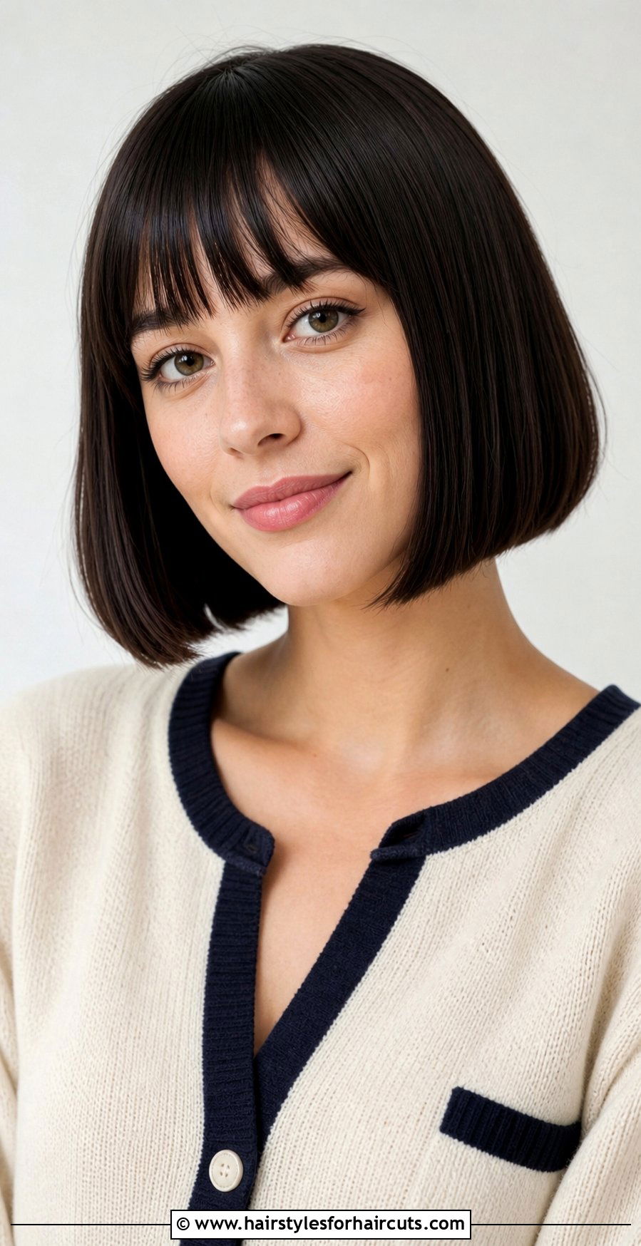 Classic Bob With Straight Bangs - 25 bob haircuts with bangs for thin hair - 25 bob haircuts with bangs for thin hair