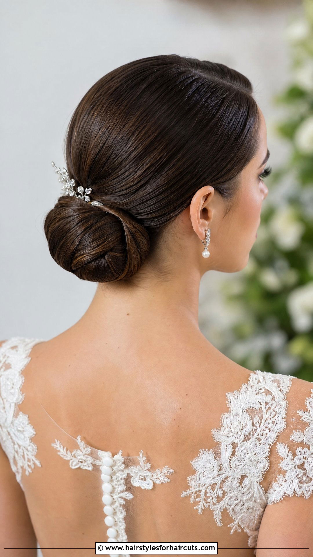 Classic Bridal Chignon Updo - 25 wedding updo hairstyles for black hair - 25 wedding updo hairstyles for black hair