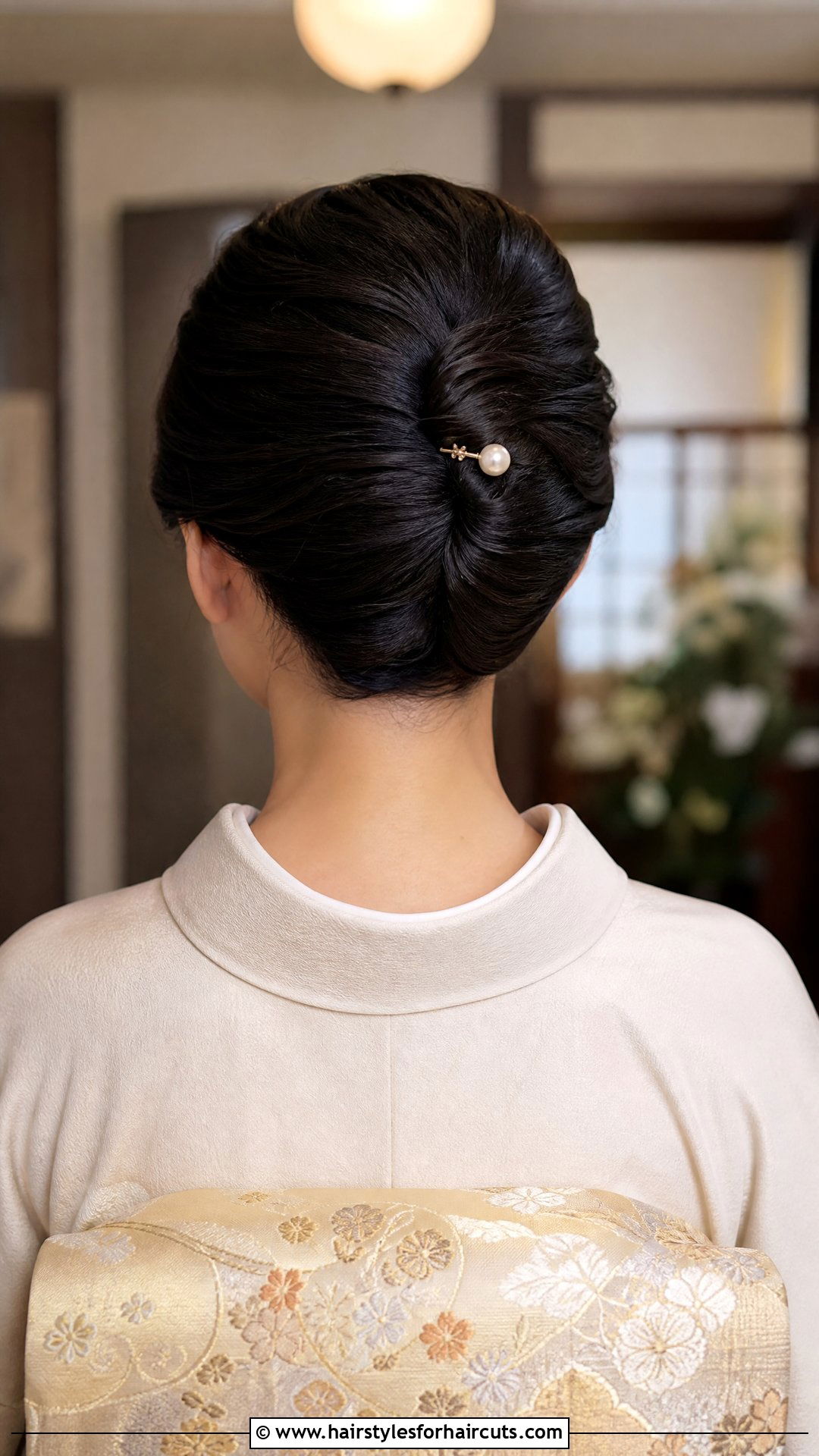 Classic French Twist Kimono - 25 kimono hairstyles - 25 kimono hairstyles