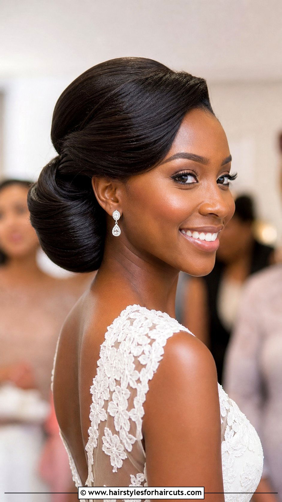 Classic French Twist Low Bun - 25 low bun hairstyles for black hair wedding - 25 low bun hairstyles for black hair wedding