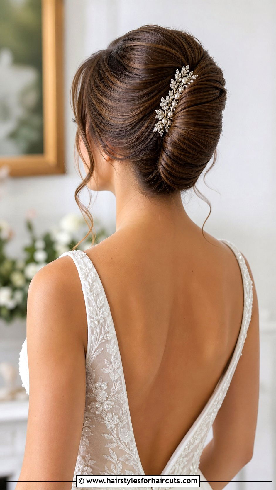 Classic French Twist Wedding Hair - 25 wedding hairstyles for shoulder length hair - 25 wedding hairstyles for shoulder length hair