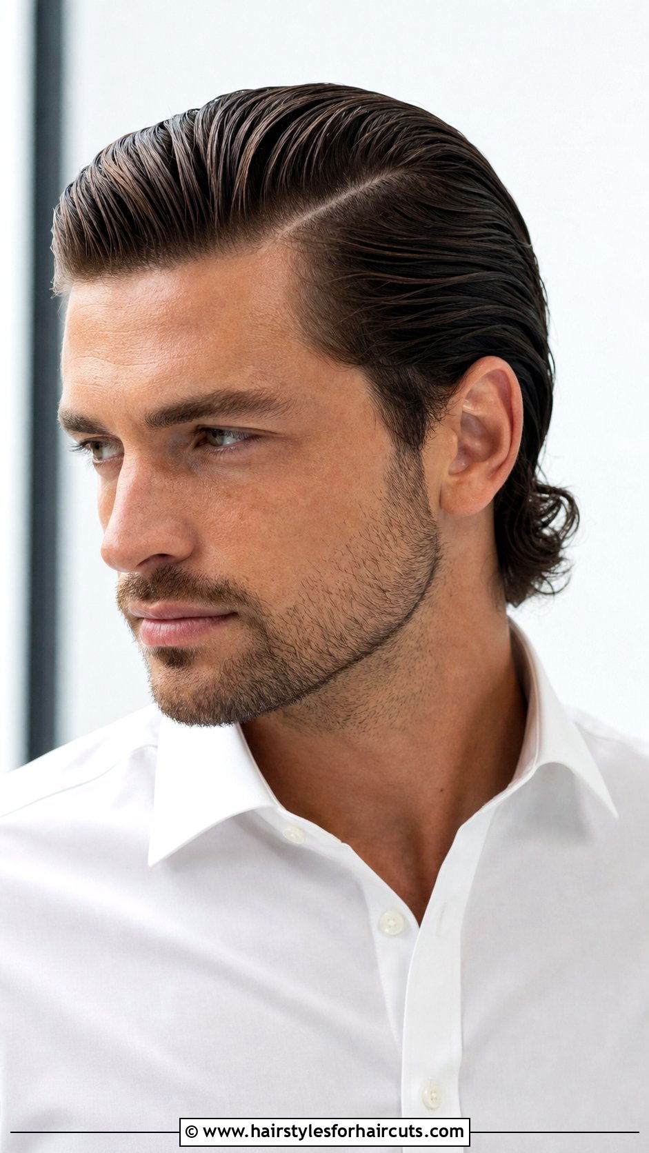 Classic Greased Back Long Hair With Part - 25 long hair grease hairstyles - 25 long hair grease hairstyles