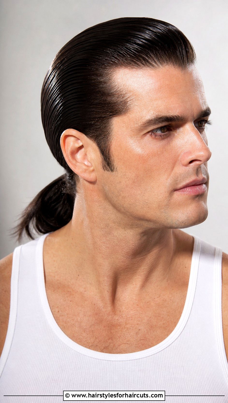 Classic Greaser Ponytail - 25 long hair grease hairstyles - 25 long hair grease hairstyles