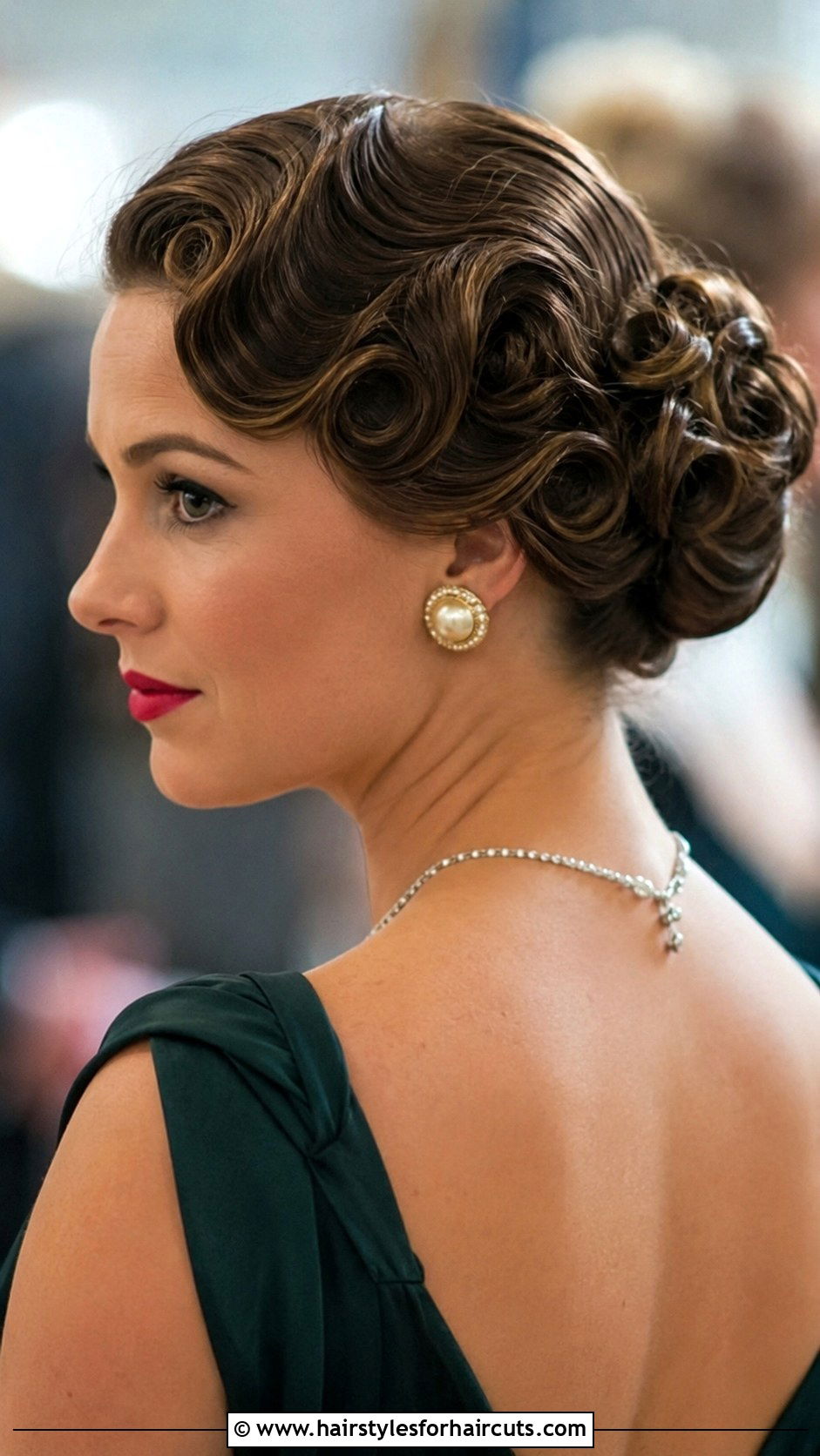 Classic Pin Curled Updo - 25 roller hairstyles - 25 roller hairstyles