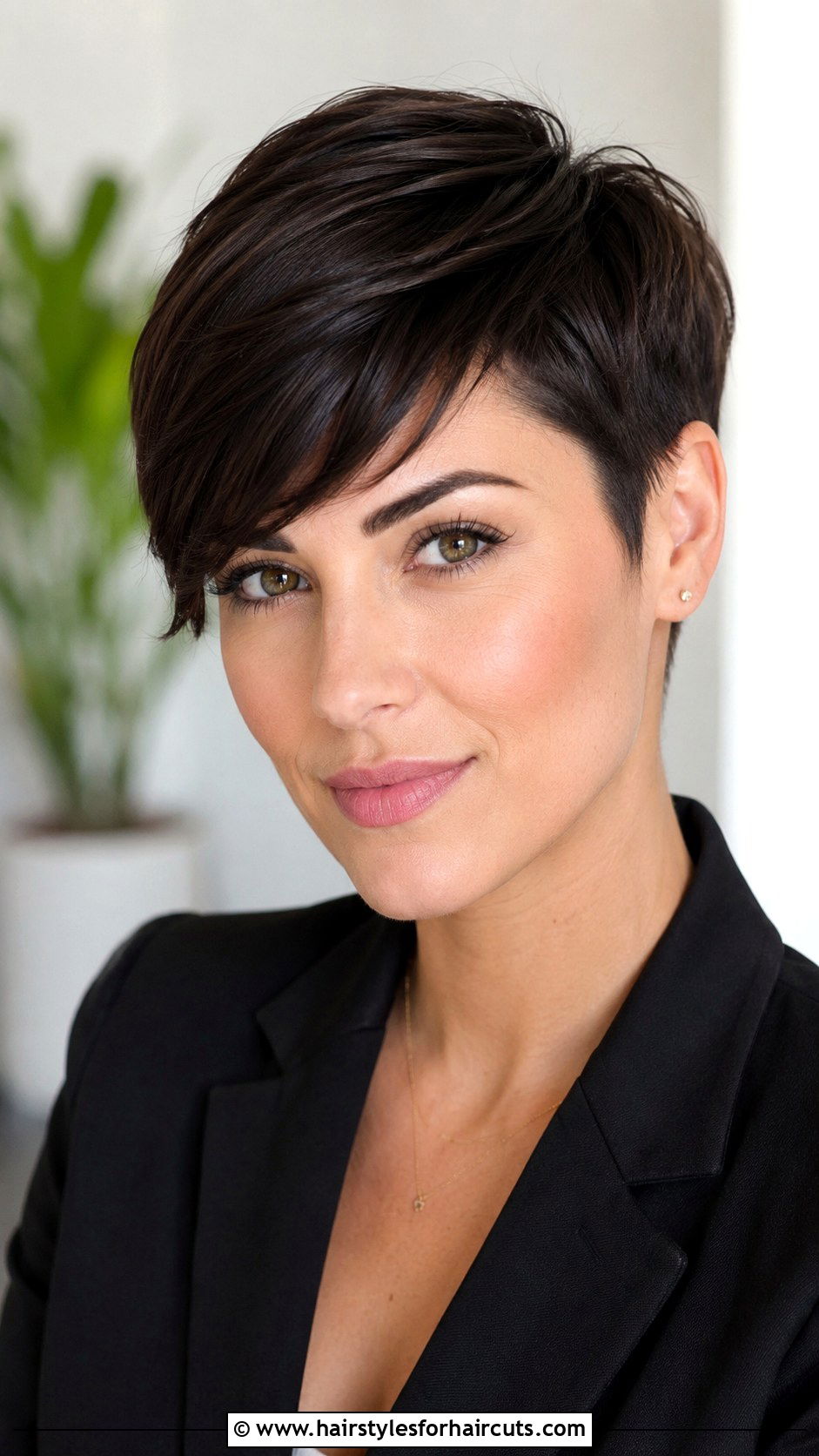Classic Pixie With Long Bangs - 25 short hairstyles for long faces - 25 short hairstyles for long faces