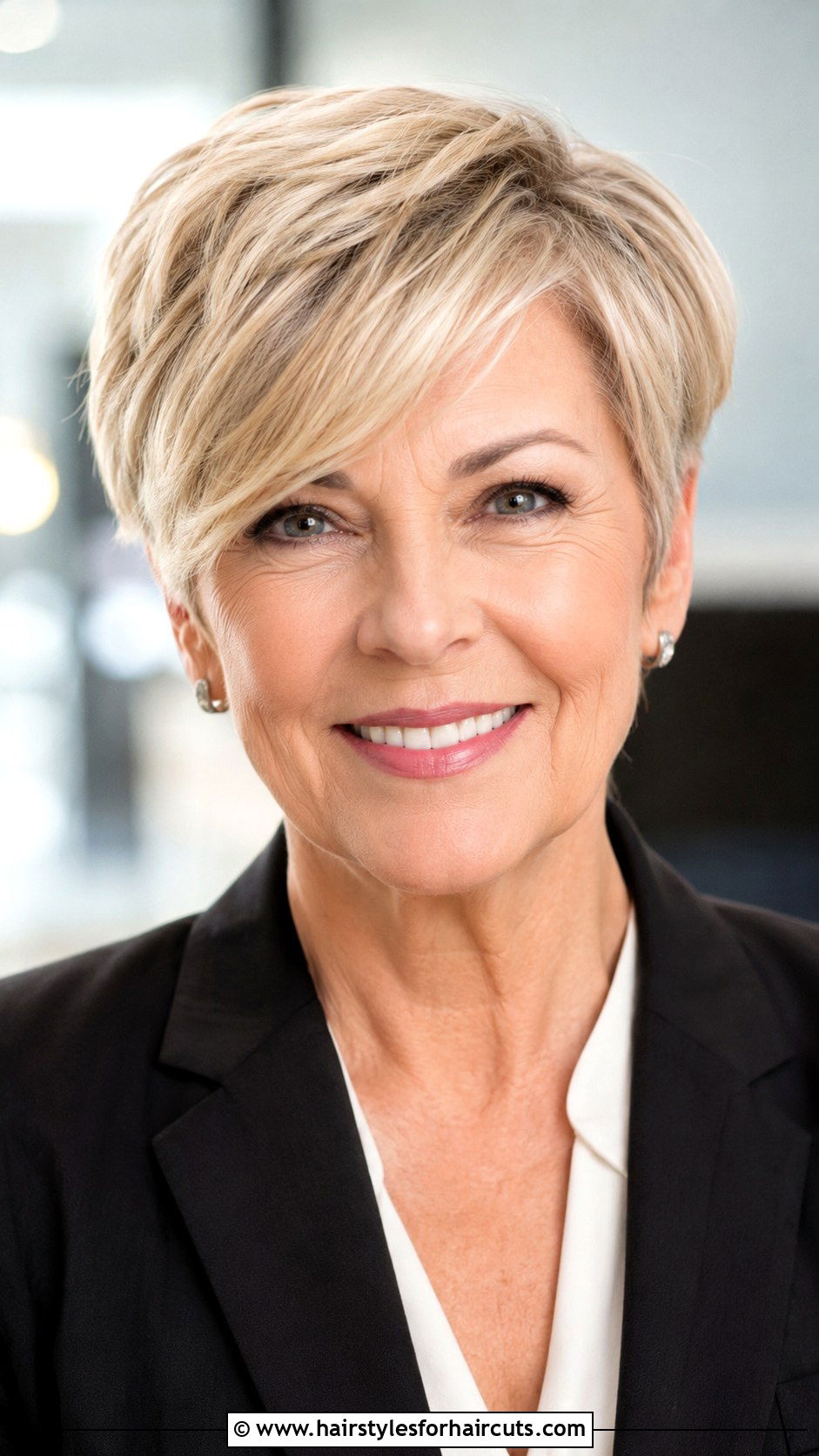Classic Pixie With Side Swept Bangs Over 50 - 25 hairstyles with bangs over 50 - 25 hairstyles with bangs over 50