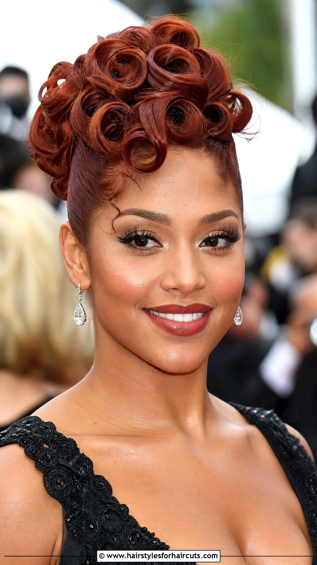 Classic Red Barrel Curls Updo - 25 hairstyles wilma flintstone hair - 25 hairstyles wilma flintstone hair