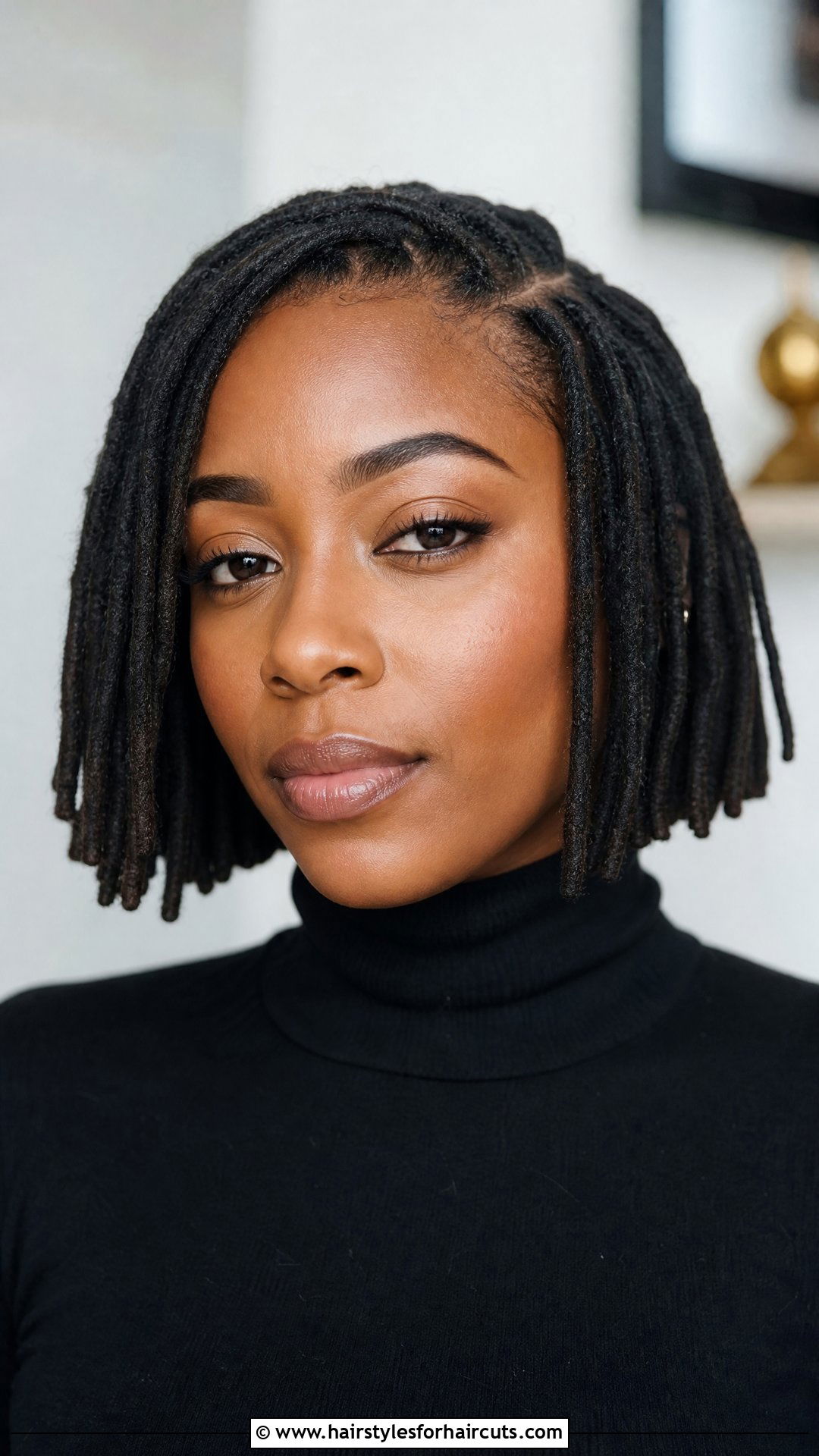 Classic Short Loc Bob - 25 hairstyles for short locs - 25 hairstyles for short locs