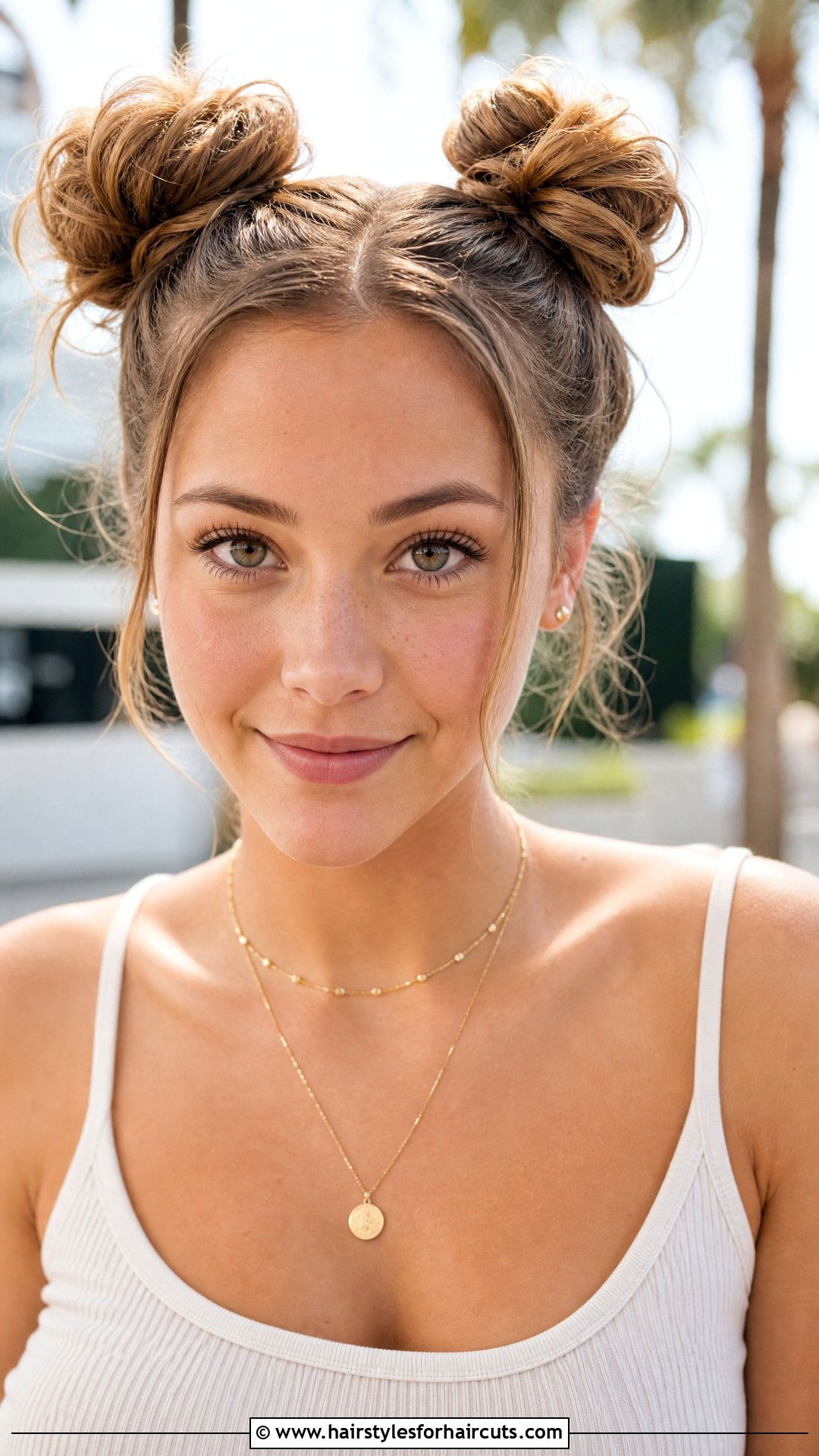 Classic Space Buns - 25 two buns hairstyles - 25 two buns hairstyles
