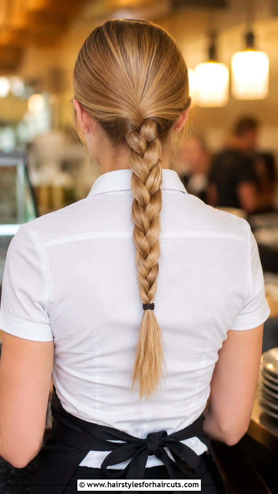 Classic Three Strand Braid - 25 long hair cute waitress hairstyles - 25 long hair cute waitress hairstyles