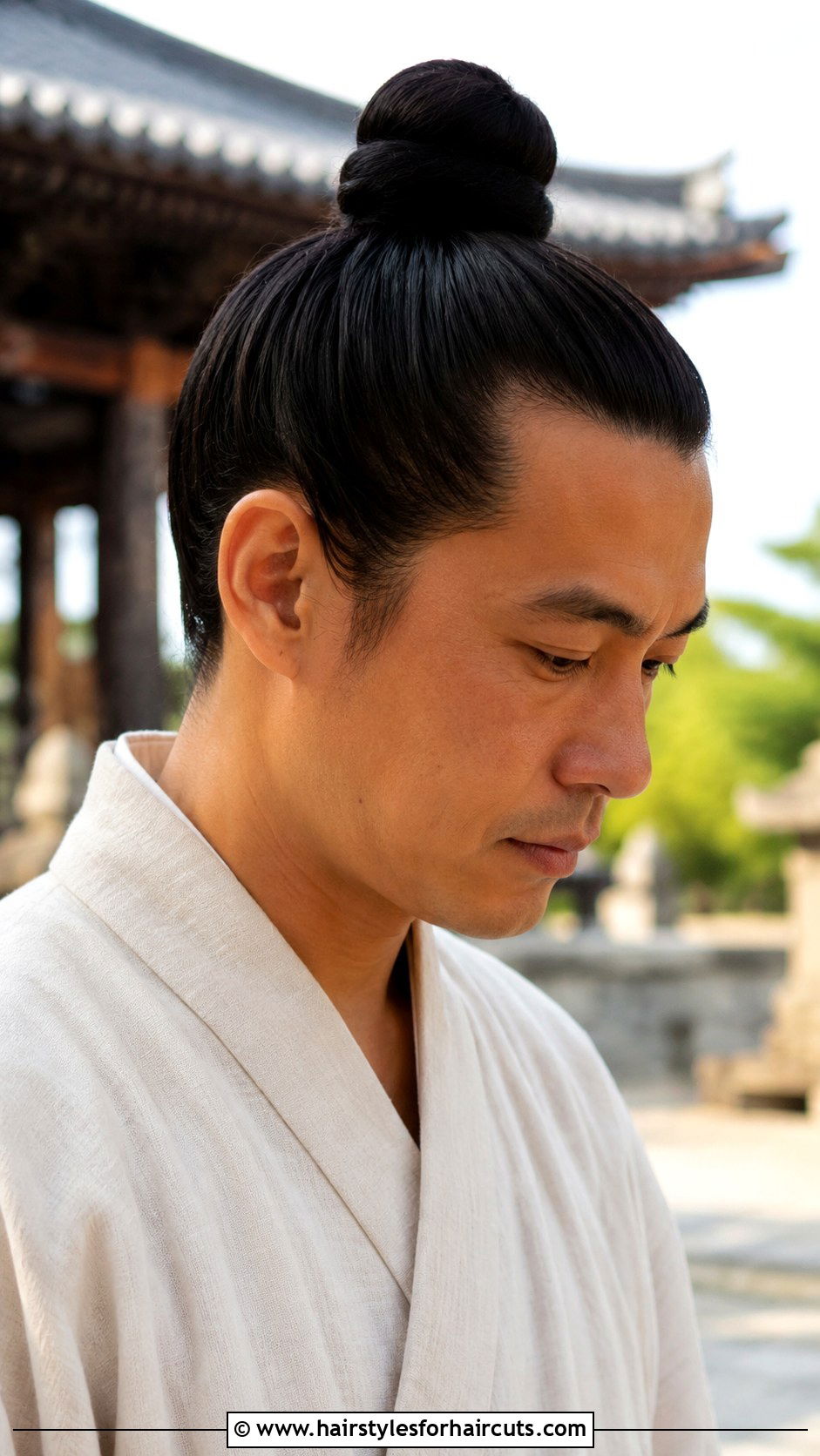 Classic Ushnisha Inspired Knot - 25 buddha hairstyles - 25 buddha hairstyles