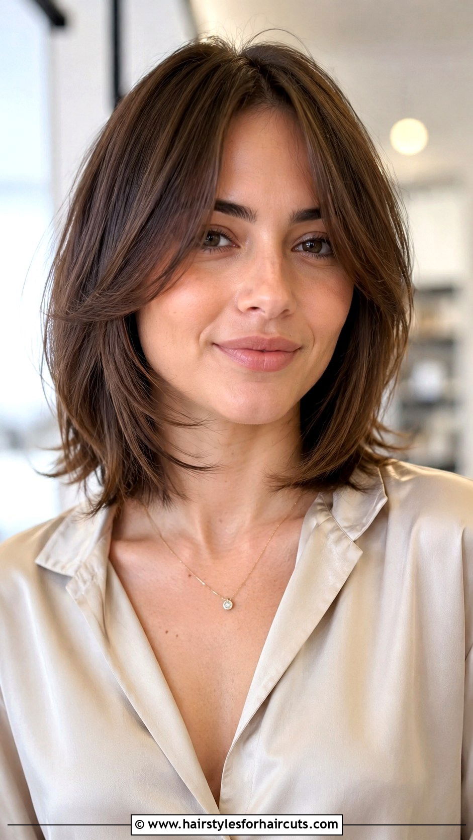 Clavicle Cut With Face Framing Layers - 25 gen z hairstyles - 25 gen z hairstyles