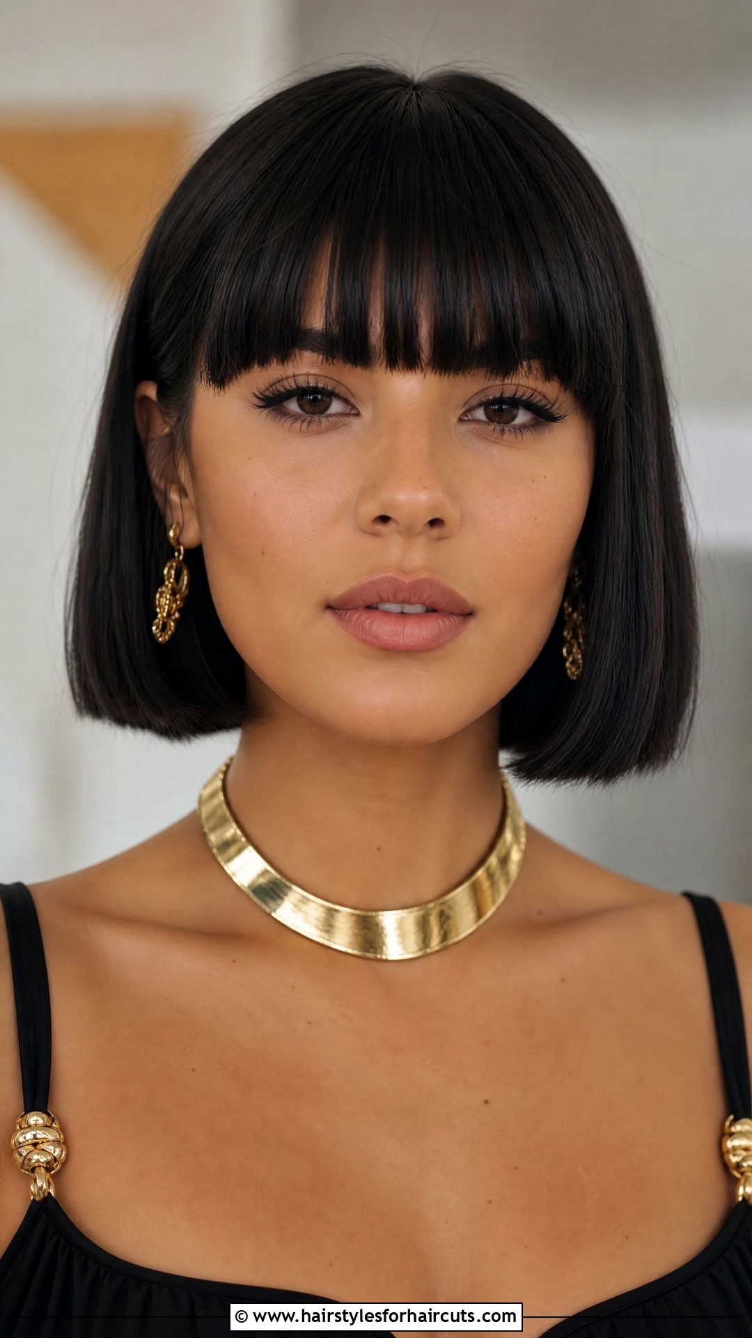 Cleopatra Blunt Cut Bob - 25 halloween hairstyles for short hair - 25 halloween hairstyles for short hair
