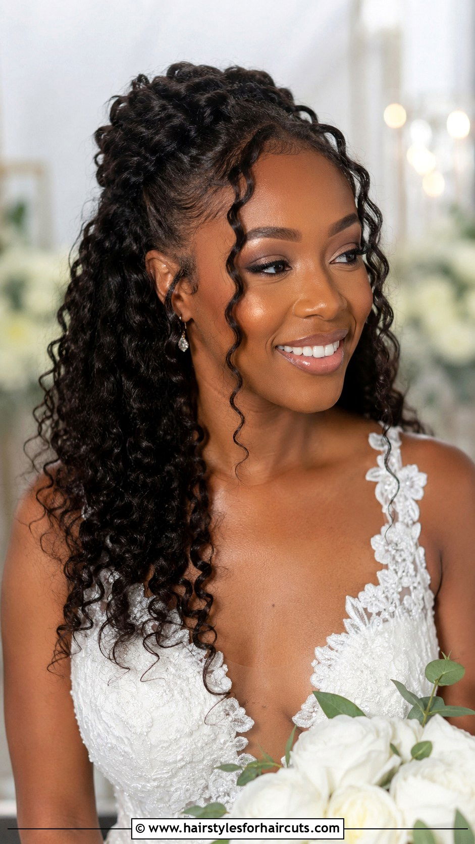 Clip In Half Up Half Down Curly Extensions - 25 clip in hair extensions for black hairstyles - 25 clip in hair extensions for black hairstyles