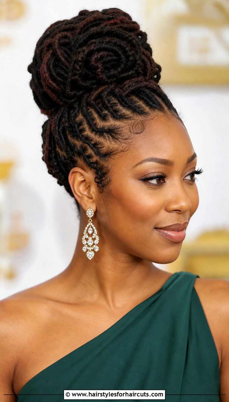 Coiled Dreads Updo - 25 hairstyles for dreads for ladies - 25 hairstyles for dreads for ladies