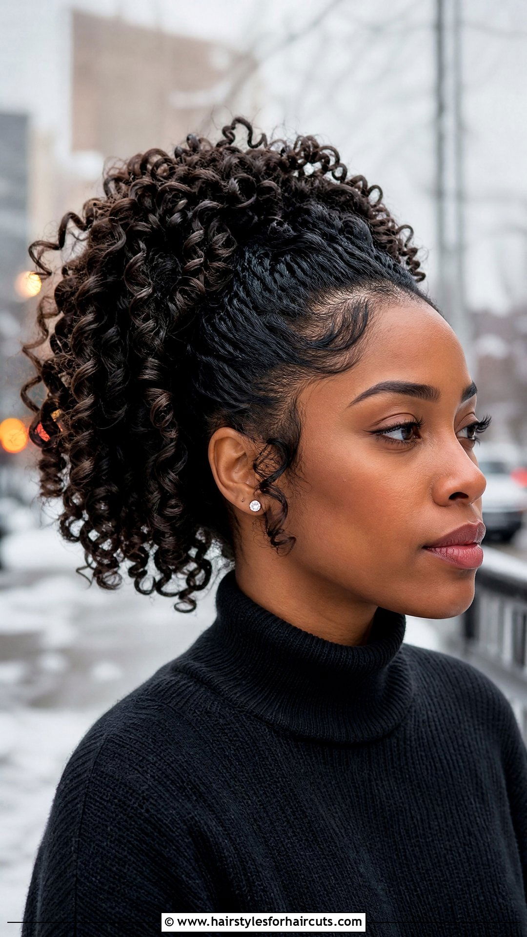 Coiled Short Ponytail - 25 short ponytail hairstyles for black hair - 25 short ponytail hairstyles for black hair