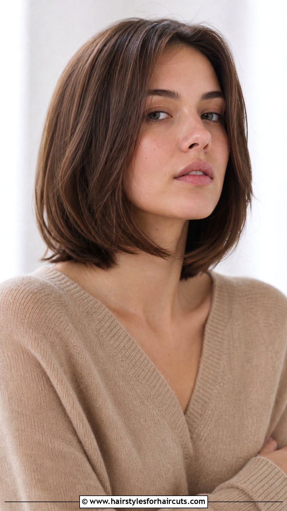Collarbone Bob Haircut - 25 haircuts model - 25 haircuts model