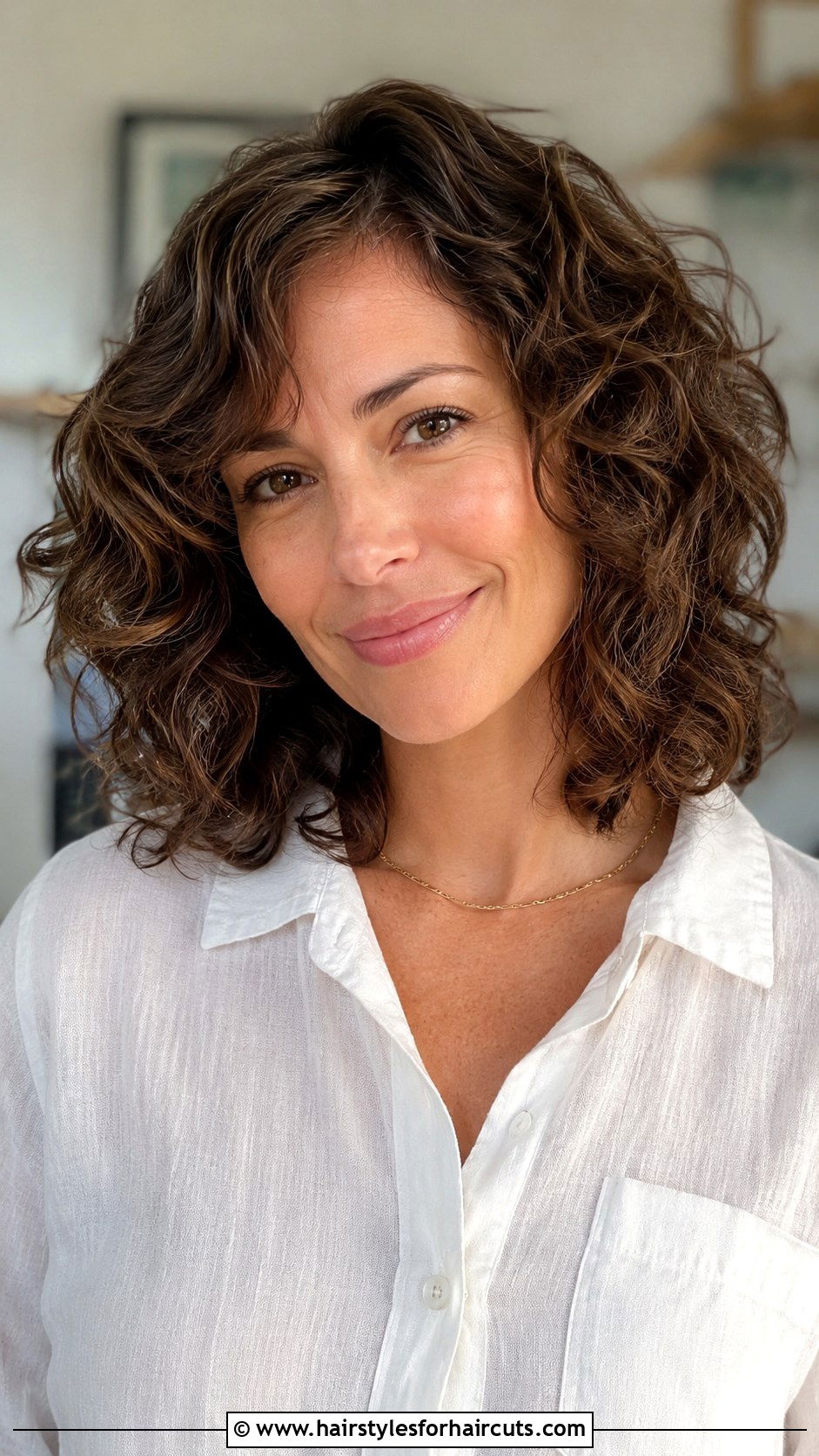 Collarbone Curly Layers - 25 haircuts for curly hair round face - 25 haircuts for curly hair round face