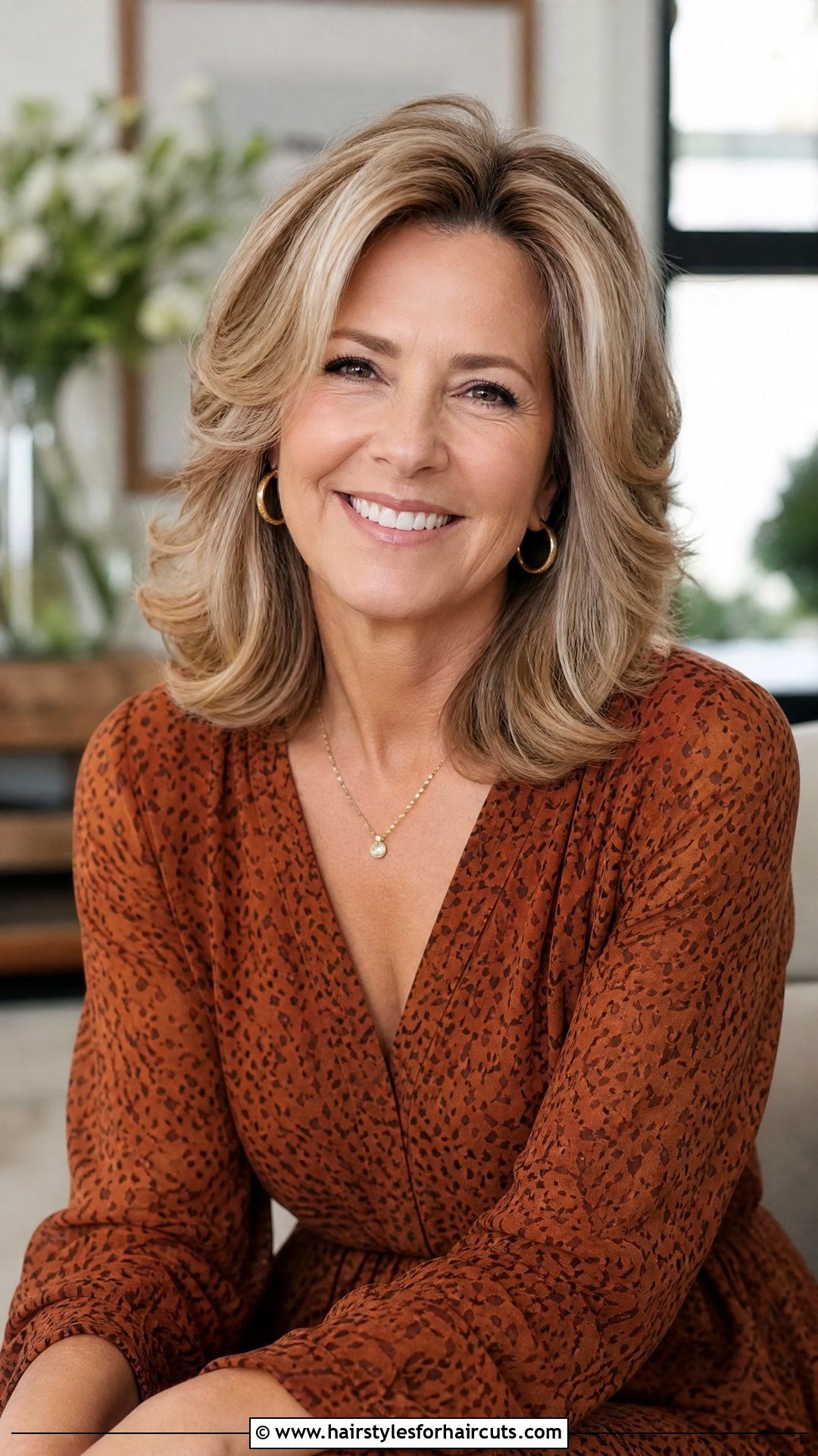 Collarbone Length Blowout Look - 25 hairstyles for over 50 women - 25 hairstyles for over 50 women