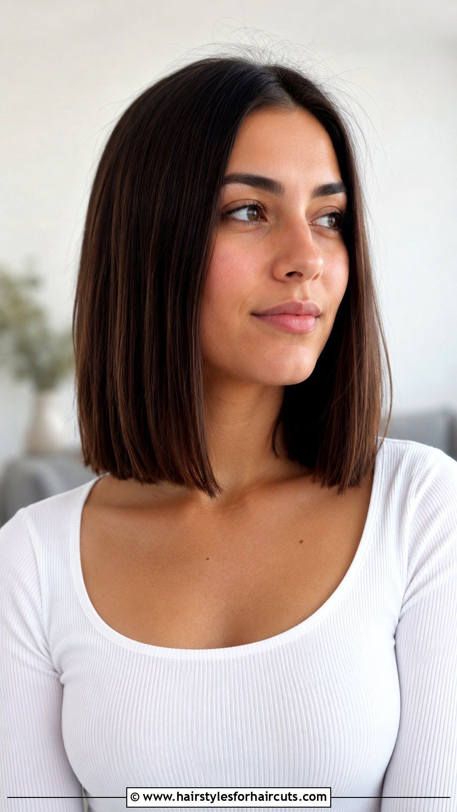Collarbone Length Blunt Cut - 25 haircuts for older women with fine hair - 25 haircuts for older women with fine hair