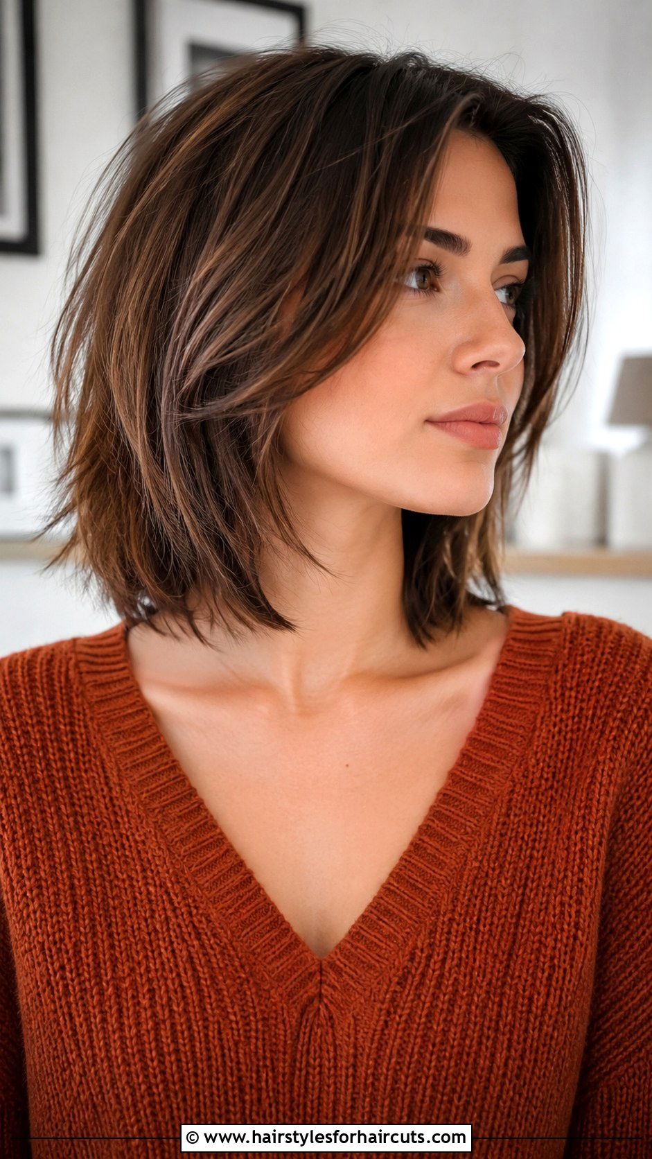 Collarbone Length Layered Haircut - 25 haircuts size - 25 haircuts size