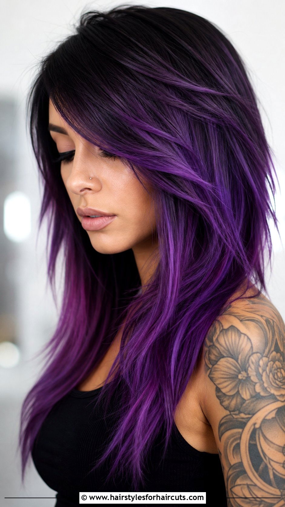Color Melt Long Layered Emo Haircut - 25 long hair layered emo haircuts - 25 long hair layered emo haircuts