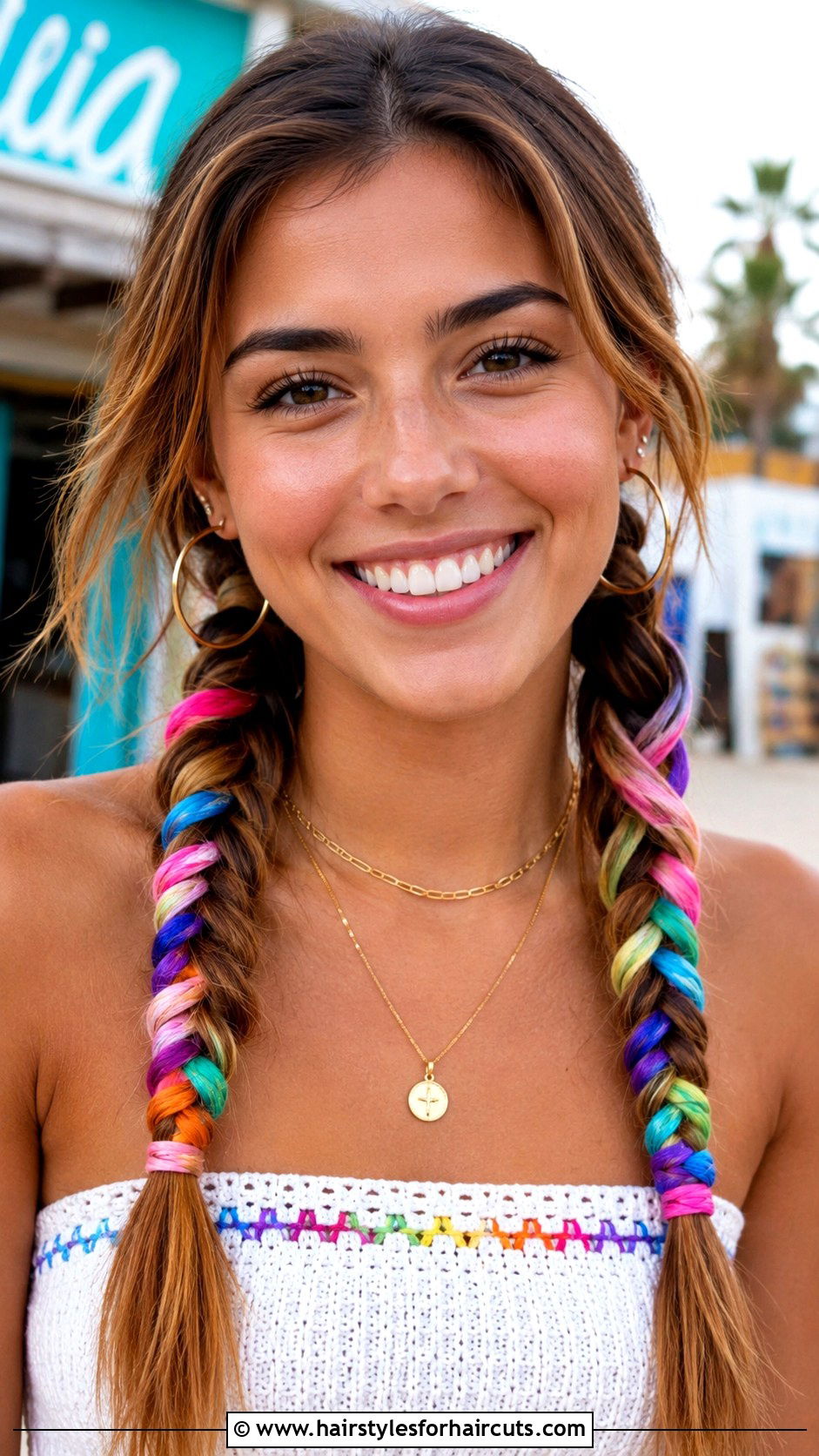 Colorful Floss Hair Wrap Pigtail - 25 hair wrap hairstyles - 25 hair wrap hairstyles